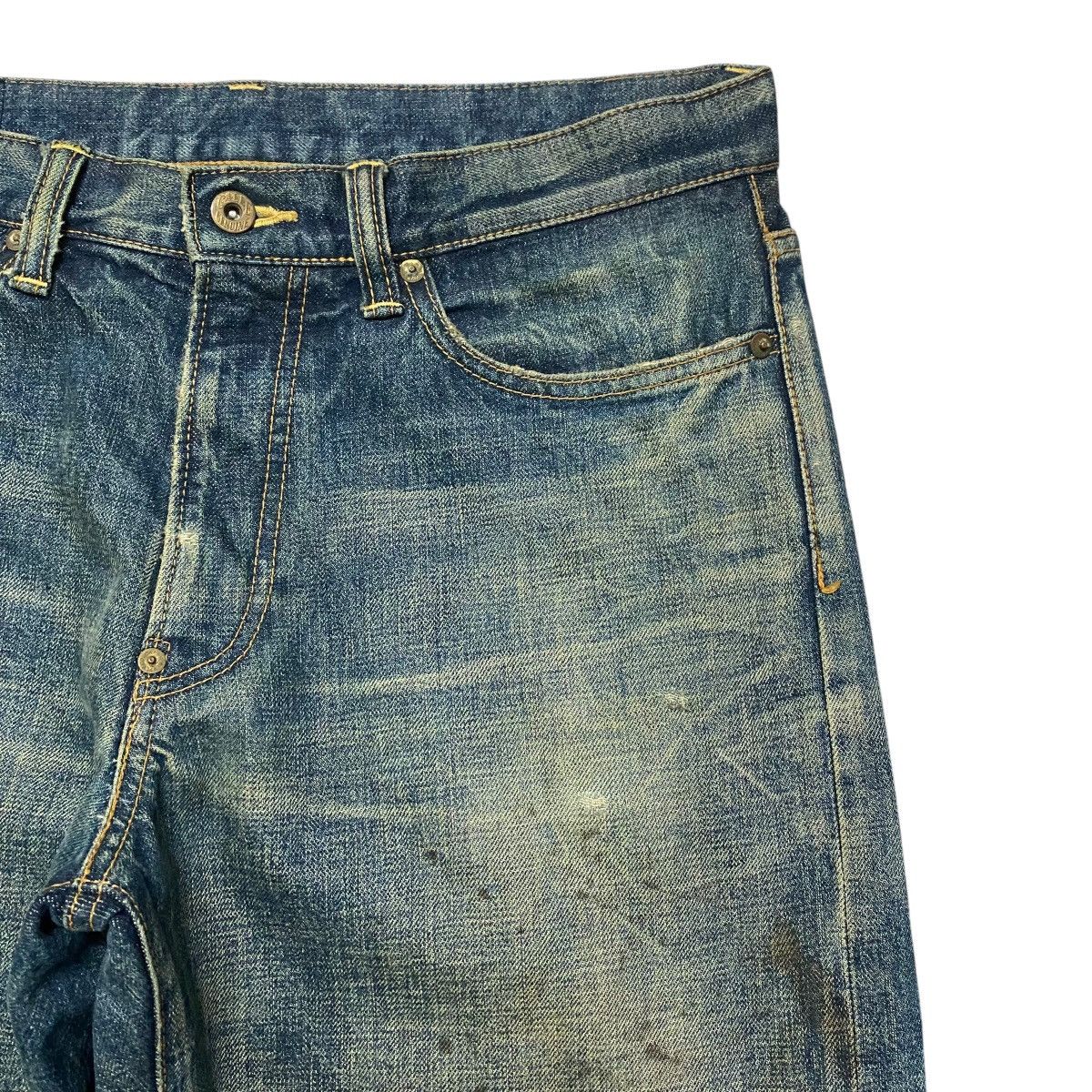 Freewheelers CALEE SUPPLY Denim Selvedge Jeans Dirty Blue Repaired Size US 32 / EU 48 - 5 Thumbnail