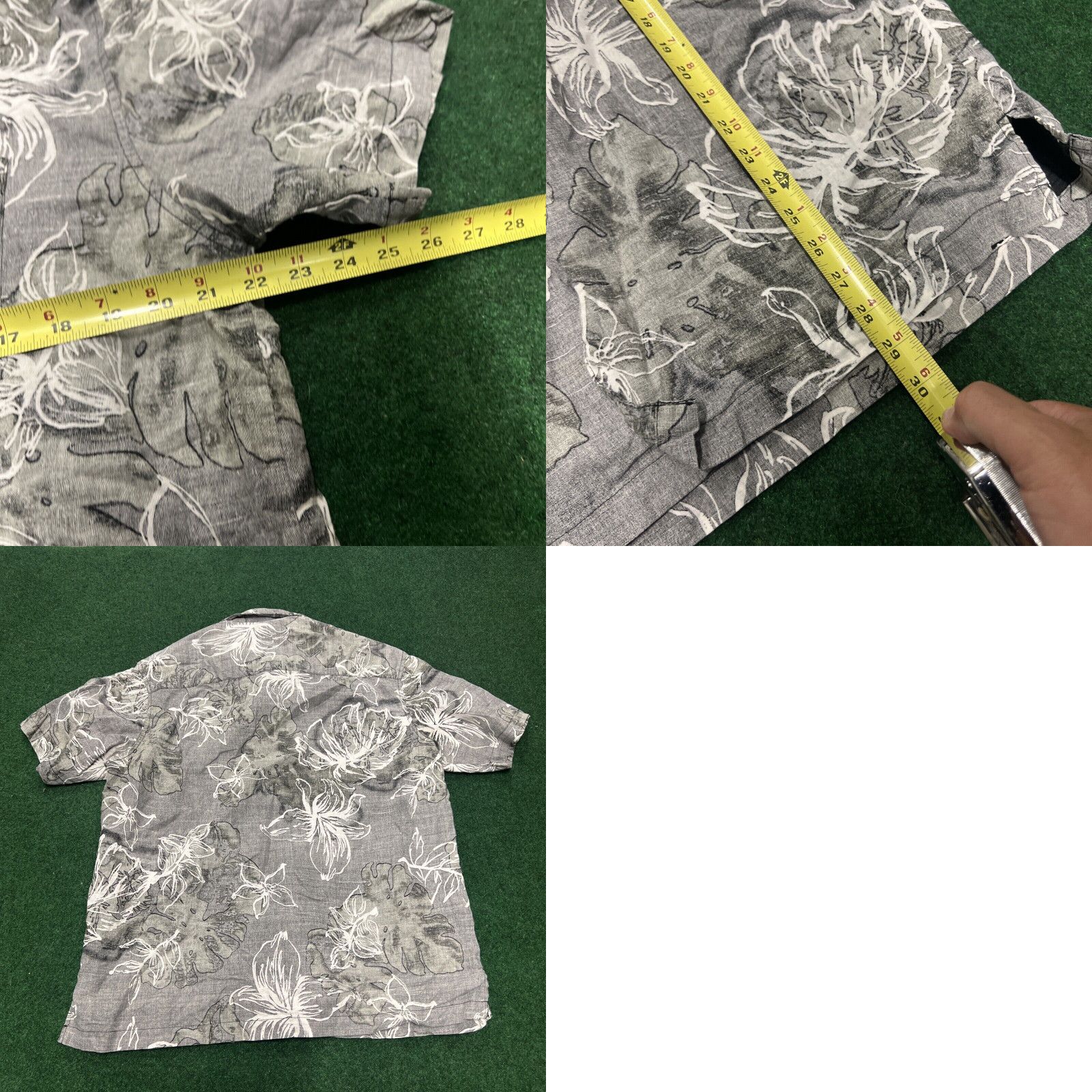 Panama Jack Panama Jack Men Large Hawaiian Shirt Floral Gray Short Sleeve Vacation Tropical Size US L / EU 52-54 / 3 - 8 Thumbnail