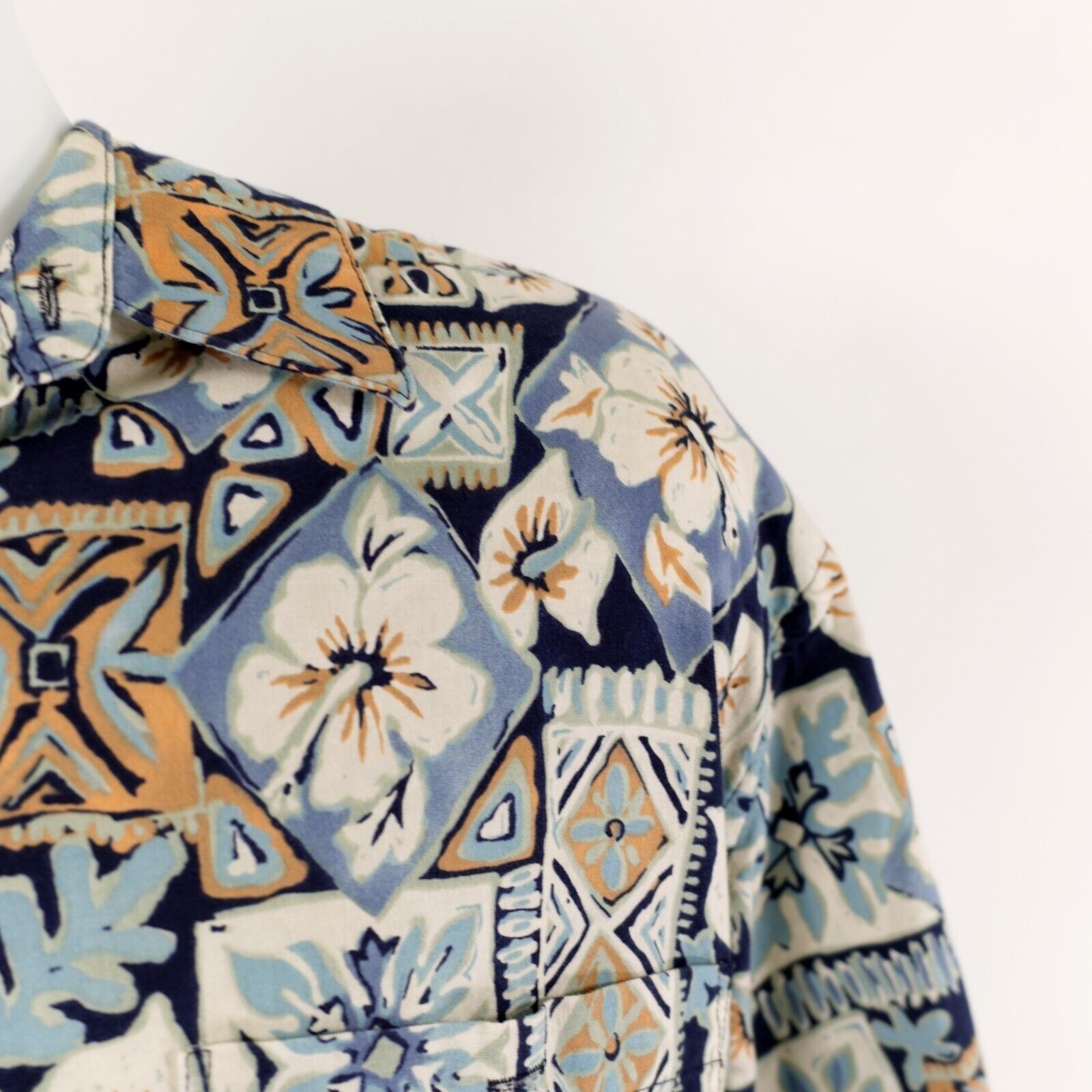 Pierre Cardin Pierre Cardin Large Blue Cotton Floral Button Down Tropical Size US L / EU 52-54 / 3 - 3 Thumbnail