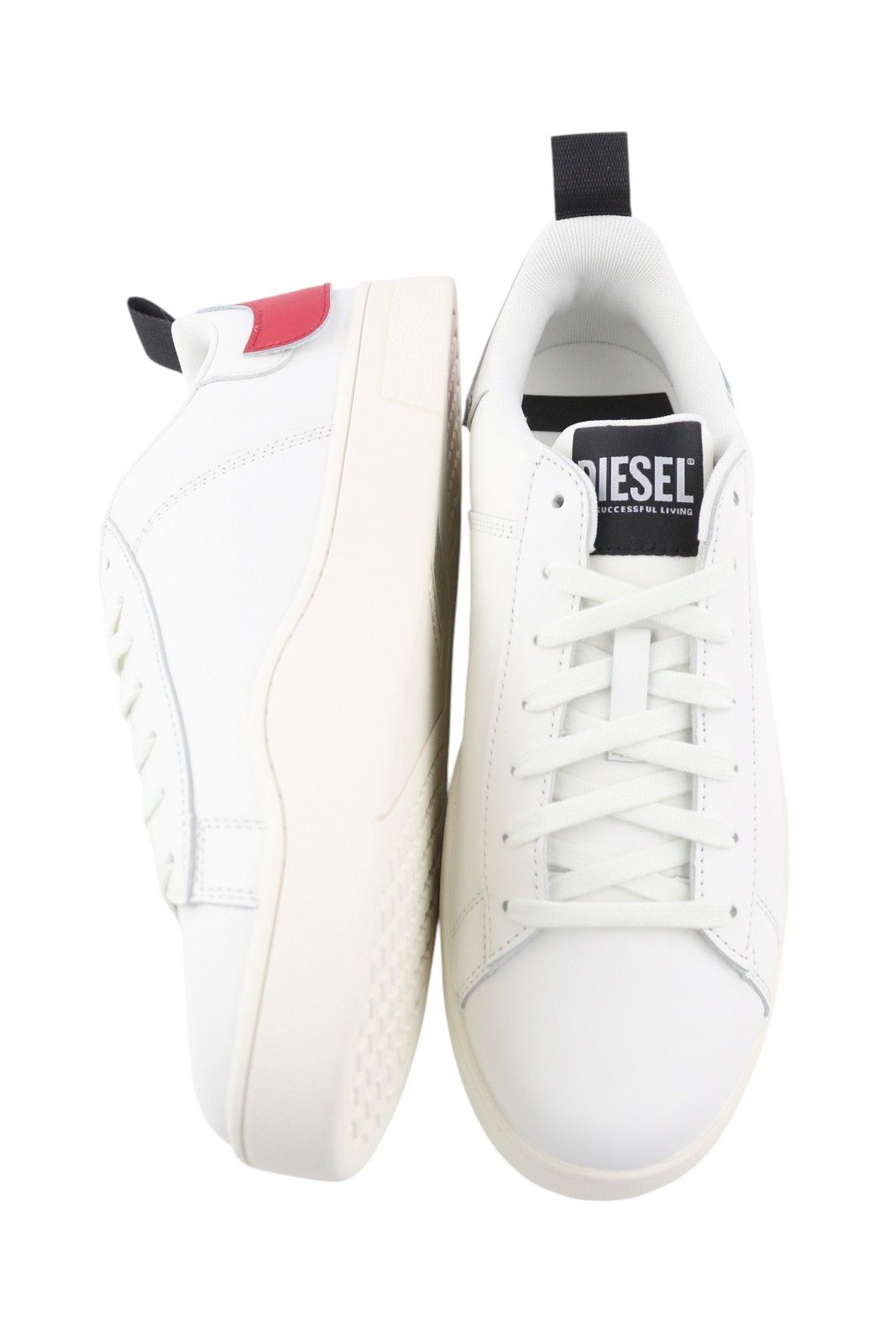 Diesel S-CLEVER LOW LACE EU45 White Red Leather 41560 Size US 12 / EU 45 - 5 Thumbnail