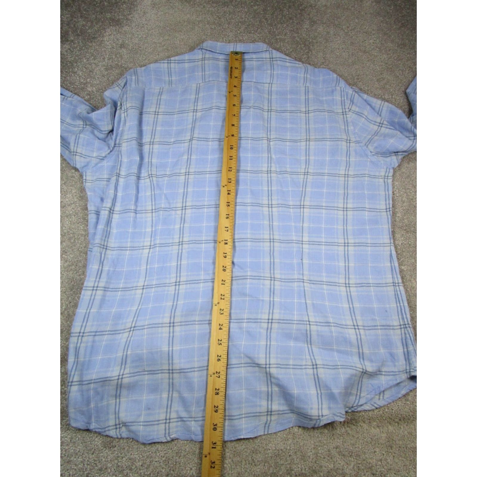 Bonobos Bonobos Shirt Mens 2XL Blue Cotton Button-Up Plaid Slim Knit Long Sleeve Collared Button-Down Size US XXL / EU 58 / 5 - 7 Thumbnail
