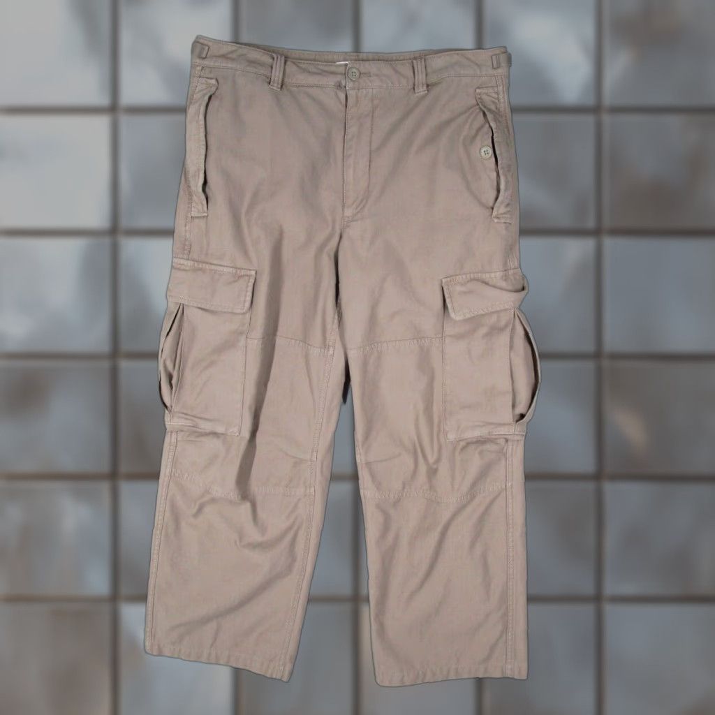 TNA VINTAGE TNA Cargo Pants Women’s 12 Brown Canvas Mid Rise Straight Leg Adjustable Waist Fall Spring Summer Winter Casual Workwear Size 34" / US 12 / IT 48 - 1 Thumbnail