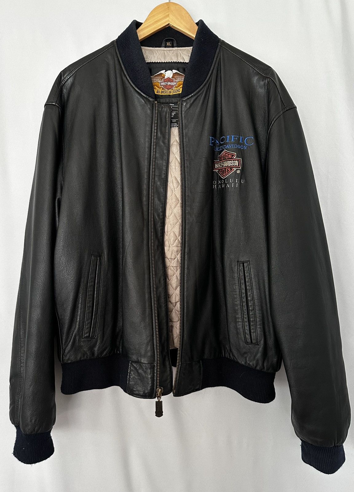 Harley-Davidson Pacific Hawaii Leather Men's Bomber Jacket
