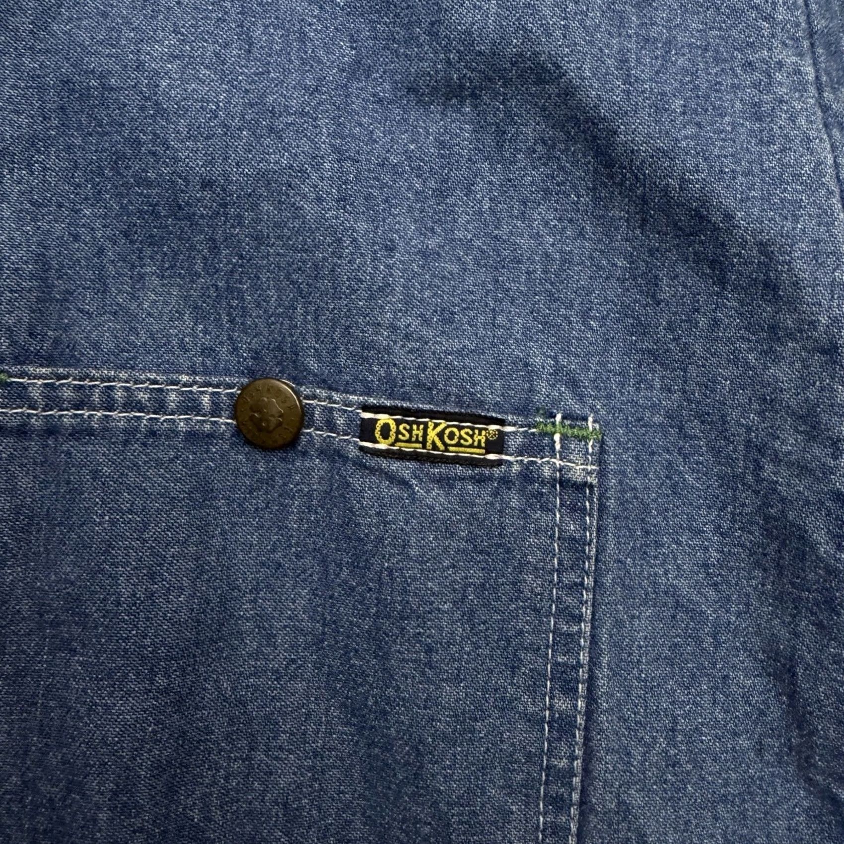 Vintage VINTAGE Osh Kosh Jacket Men XL Blue Denim Aztec Lined Snap Front Workwear Chore Size US XL / EU 56 / 4 - 6 Thumbnail