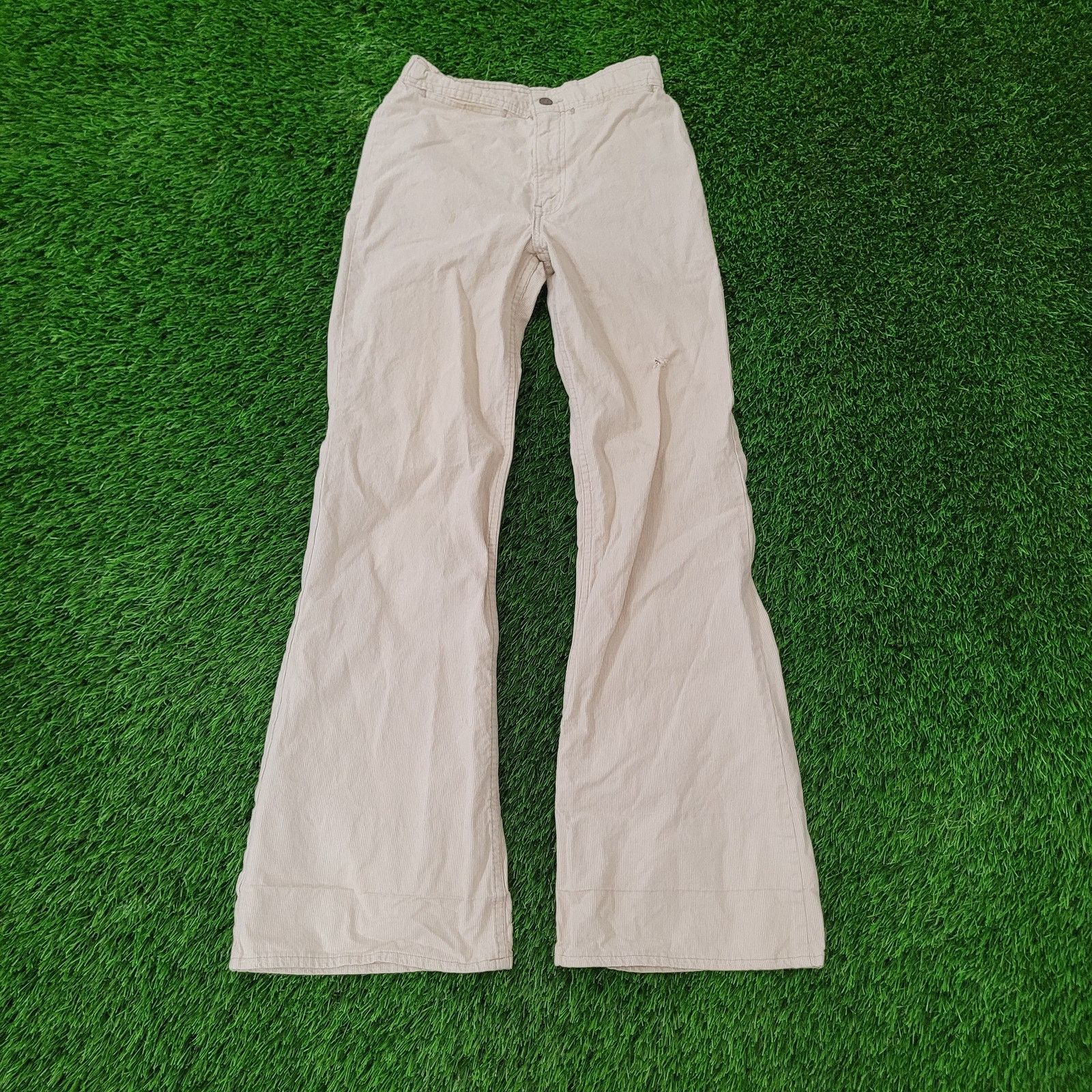 Levi's Vintage 70s LEVIS Flared Pants Women 1/2 26x32 Corduroy USA Size 26" / US 2 / IT 38 - 1 Thumbnail