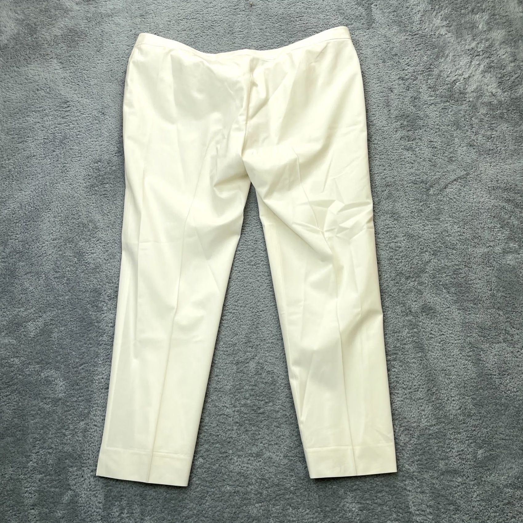 Vintage Lafayette 148 New York Womens Pants Beige Wool Premium Fit Size 28" / US 6 / IT 42 - 2 Thumbnail
