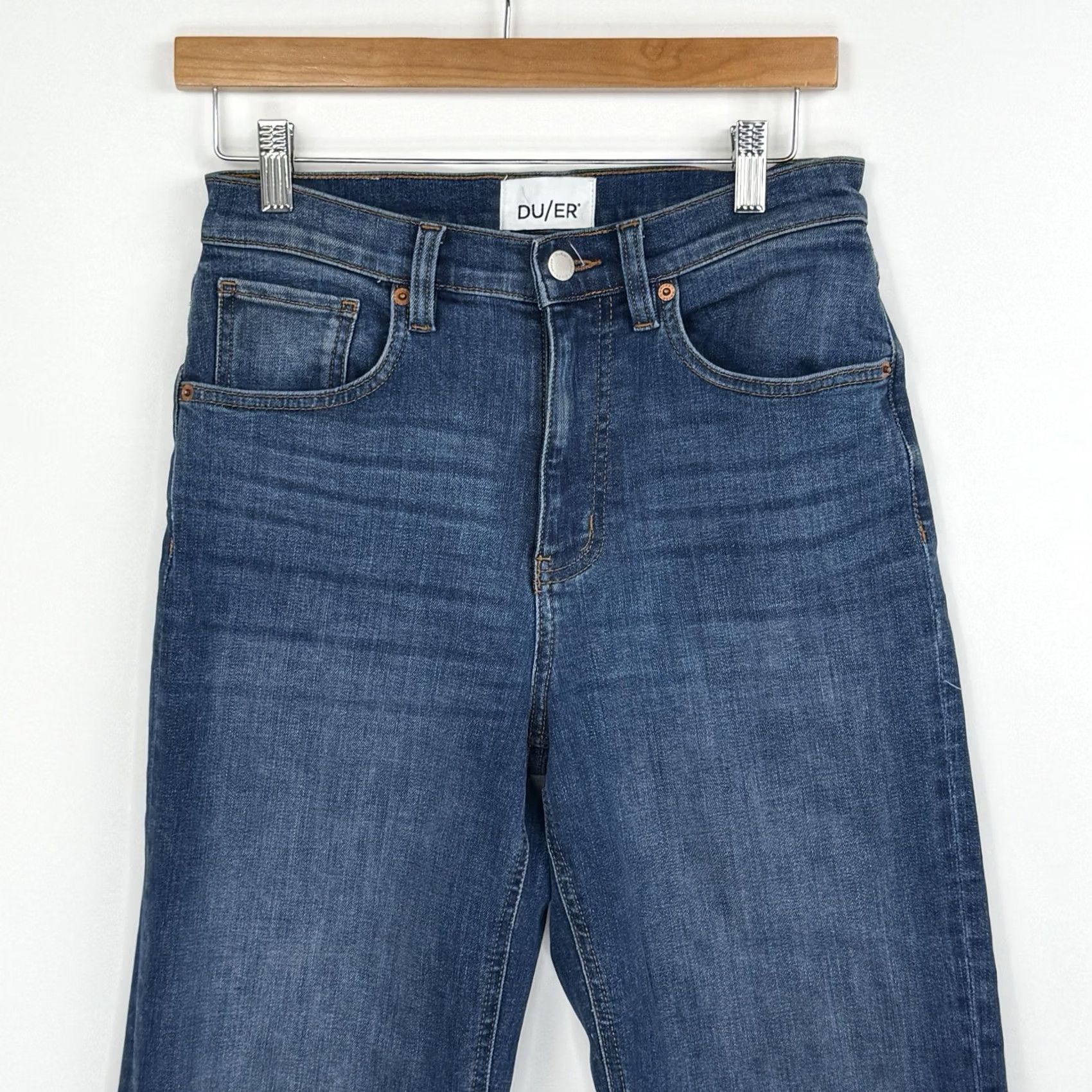 DUER DUER Jeans Womens 28x28 Blue Performance Denim Girlfriend High Rise Straight Regular 28x28 Jeans Mens? No Size 28" / US 6 / IT 42 - 2 Thumbnail