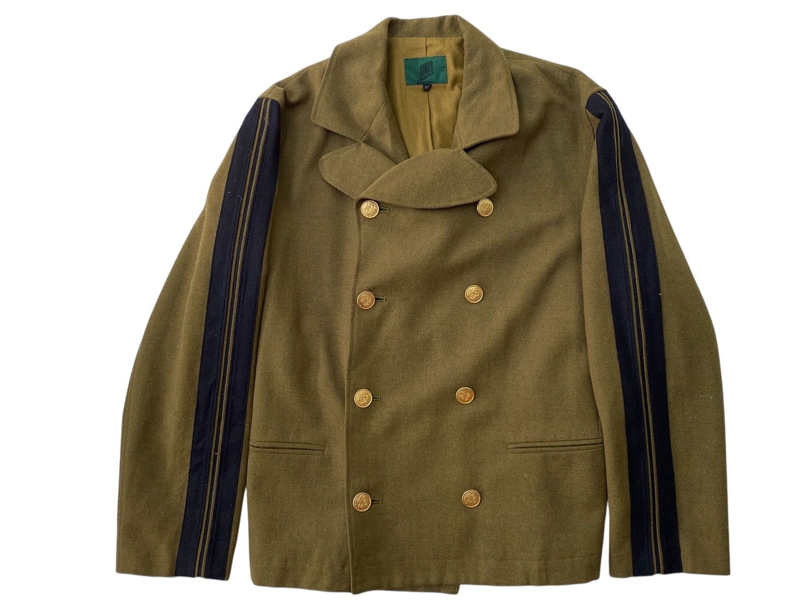 Jean Paul Gaultier Jean Paul Gaultier Archive FW89 Military Pea Coat Striped Size US M / EU 48-50 / 2 - 3 Thumbnail