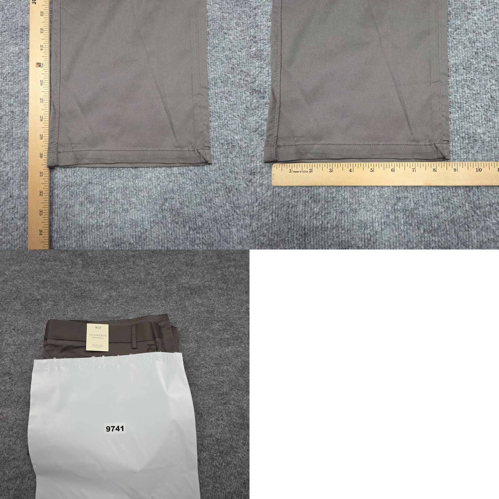 Vintage 7Diamonds Parker Chino Pants Mens 36x32 Charcoal Straight Fit Performance New Size US 36 / EU 52 - 10 Thumbnail