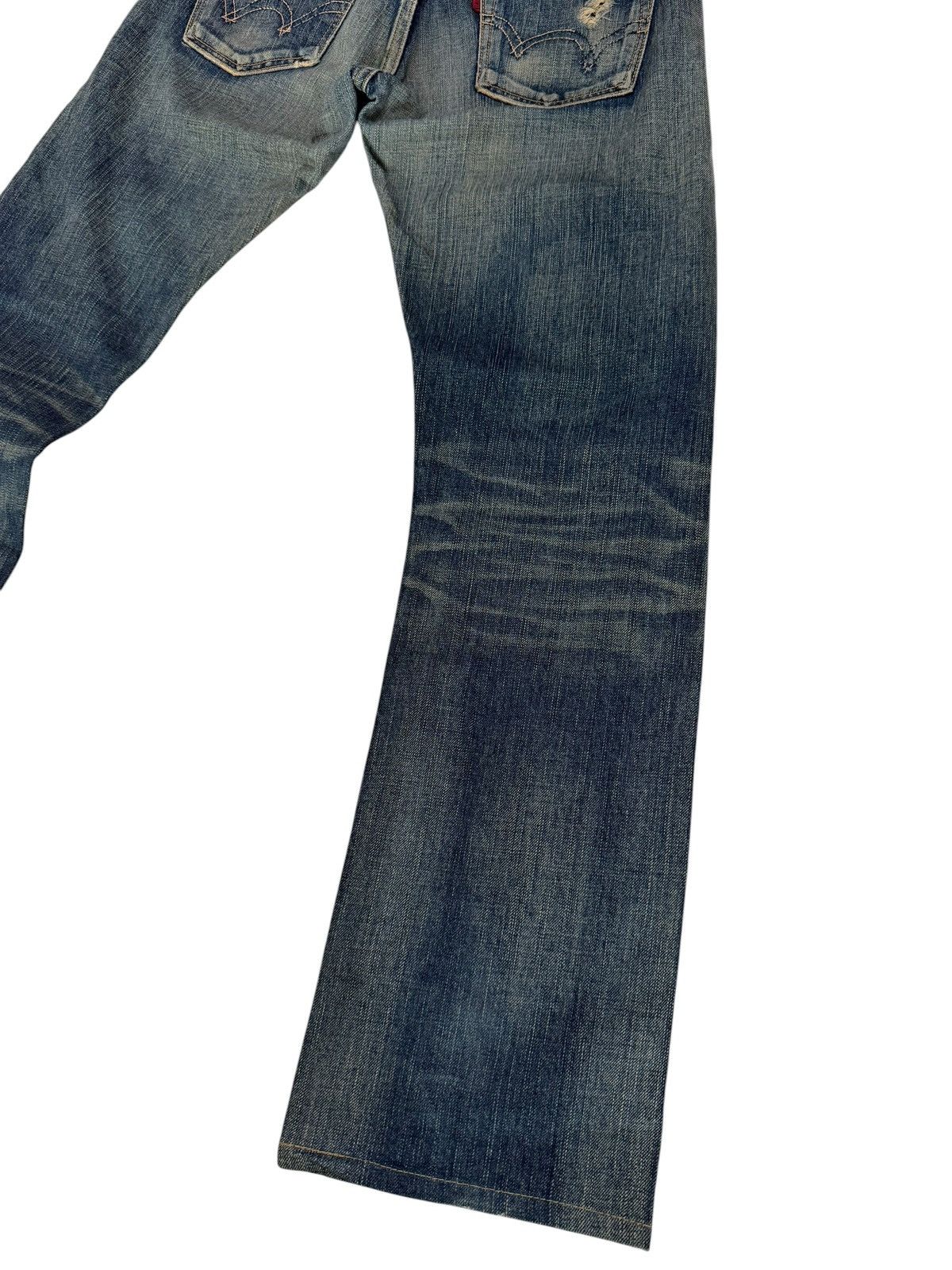 Edwin Vintage Edwin 503 Ladies Flared Style Distressed Denim Jeans Size 28" / US 6 / IT 42 - 13 Thumbnail