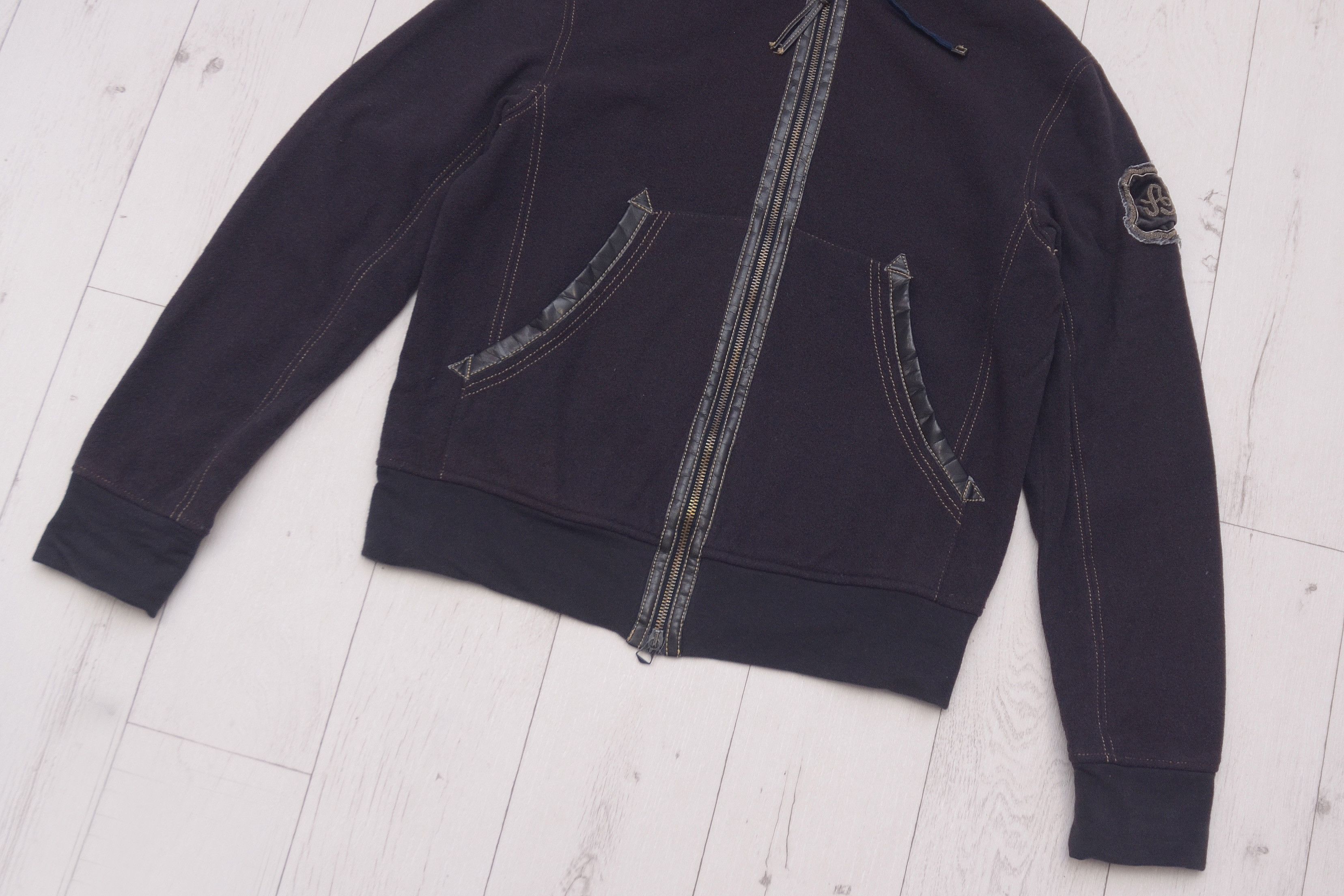Armani × Vintage Armani Jeans AJ ANNI Size M Brown Hoodie Vintage Y2K Wool Size US M / EU 48-50 / 2 - 3 Thumbnail