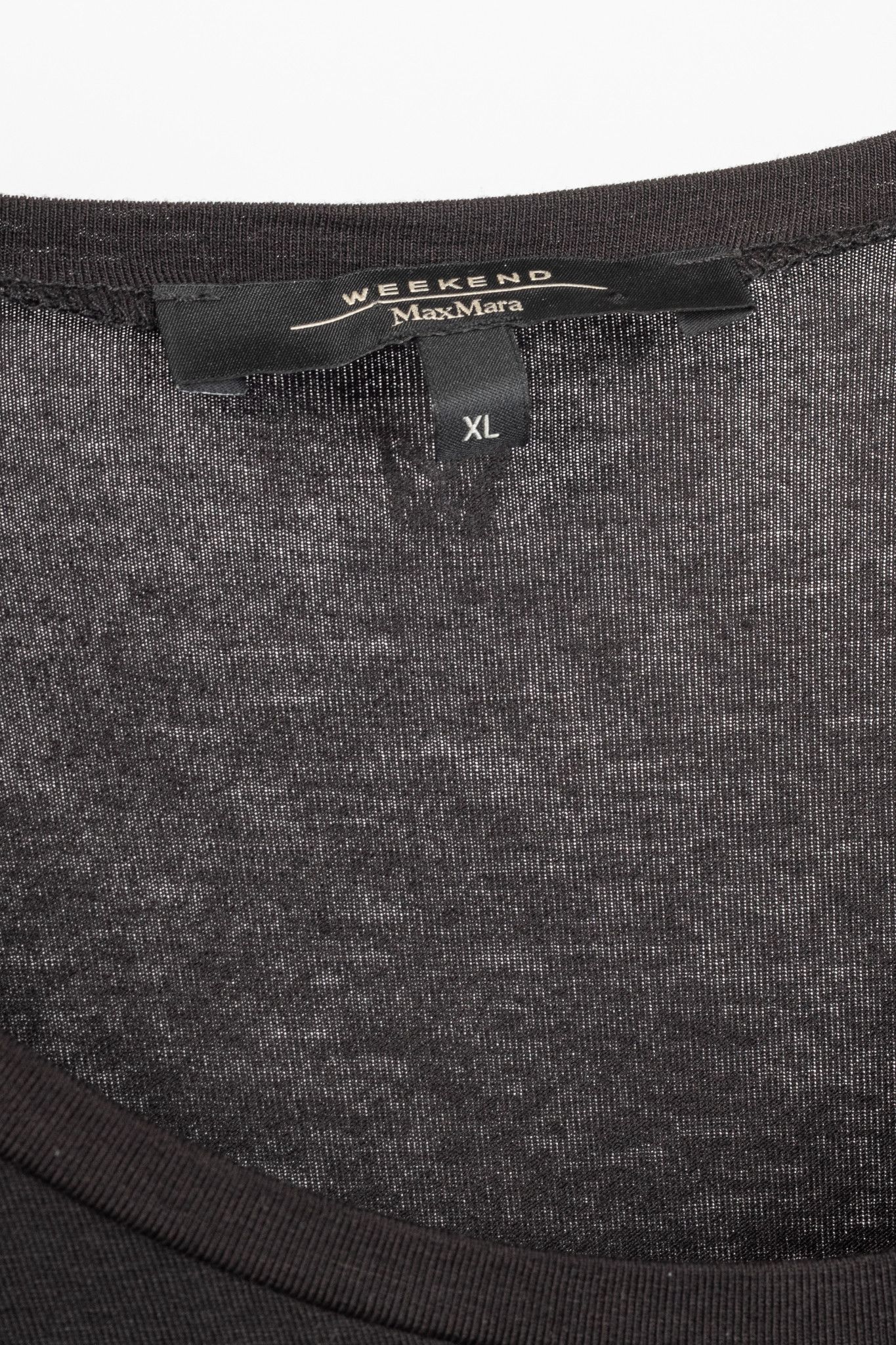 Weekend Max Mara Weekend Max Mara Brown Jersey Silk-Ruffle T-Shirt Size XL / US 12-14 / IT 48-50 - 4 Thumbnail