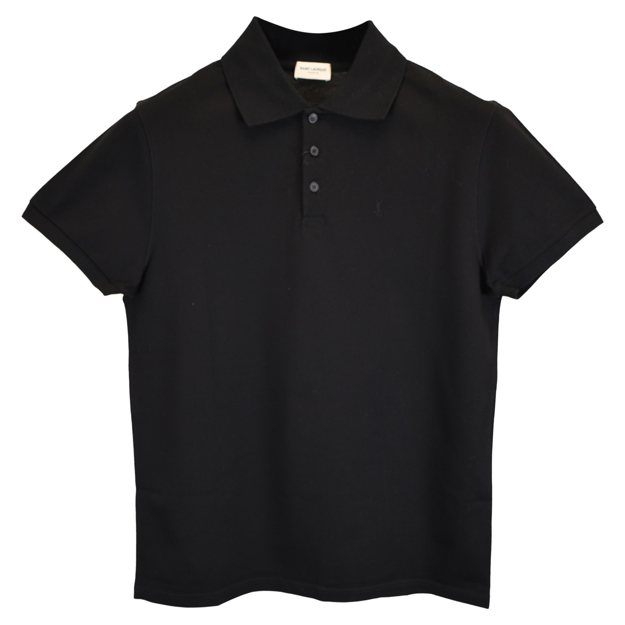 Saint Laurent Paris Saint Laurent Paris Cassandre Polo Shirt in Black Cotton Size US XS / EU 42 / 0 - 1 Thumbnail