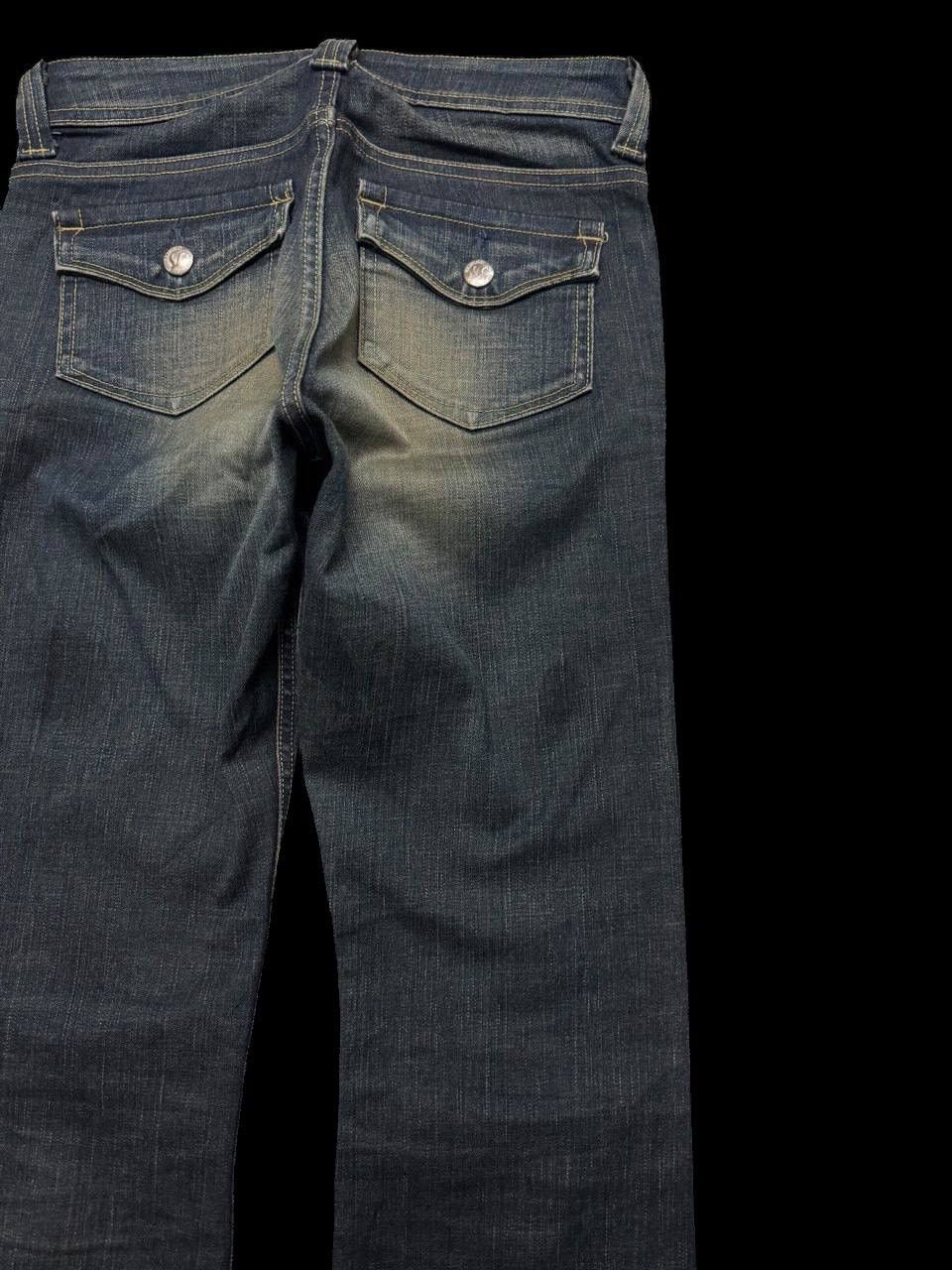 Japanese Brand × Vintage FLARE 90s Something Edwin Insane Rusty Mudwash Dark Jeans Size US 27 - 17 Thumbnail