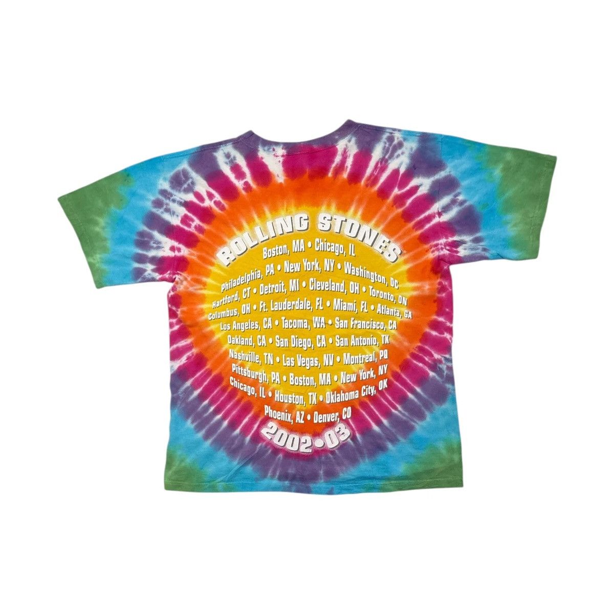 The Rolling Stones Vintage The Rolling Stones Tour 2002 Tie Dye Tshirts Size US M / EU 48-50 / 2 - 2 Thumbnail
