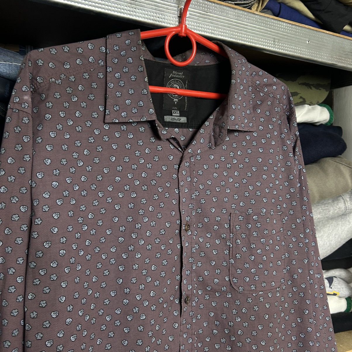 Diesel Vintage Diesel Graphic brown streetwear button shirt Size US XXL / EU 58 / 5 - 2 Thumbnail