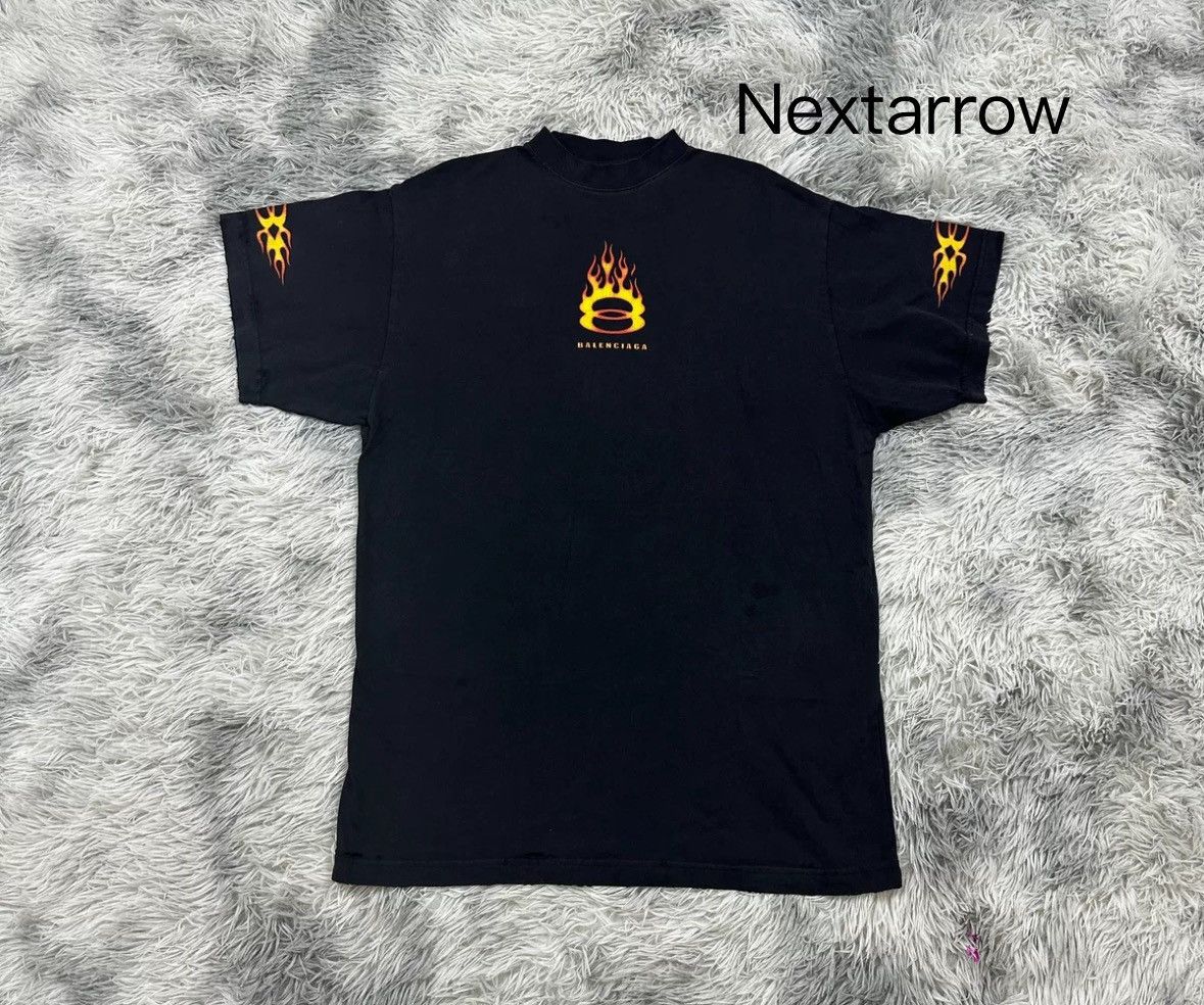 Balenciaga Balenciaga 24fw destroys old flame short sleeved shirt Size US S / EU 44-46 / 1 - 1 Thumbnail