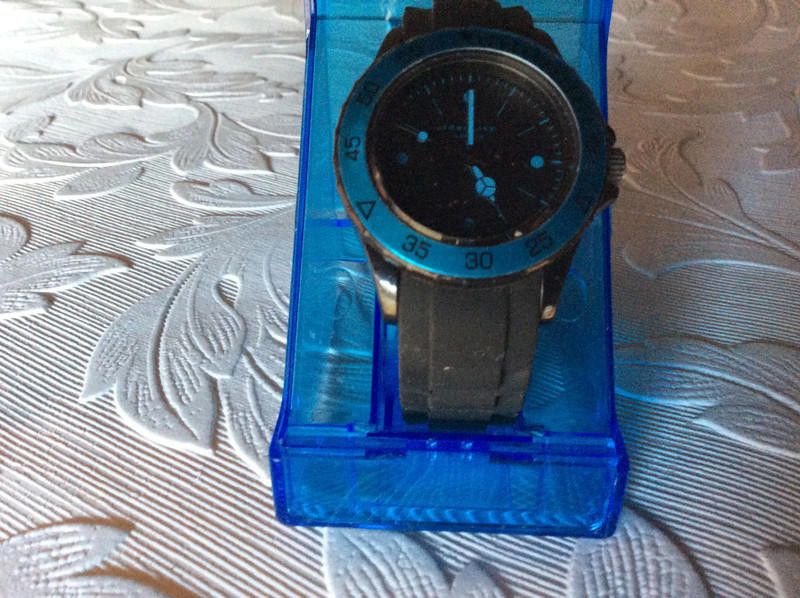 Designer Identity London watch with blue and black rubber strap watch Size ONE SIZE - 6 Thumbnail