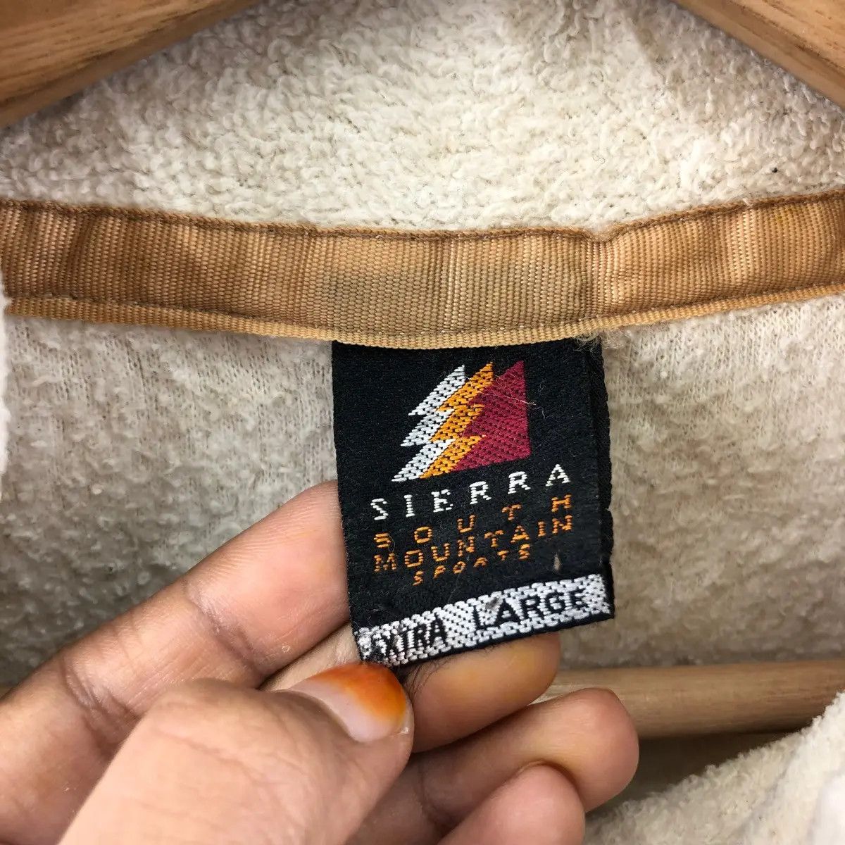 Sierra Designs Vtg 90’ SIERRA SOUTH MOUNTAIN Beige Fleece Jacket Minimalis Size XL / US 12-14 / IT 48-50 - 4 Thumbnail