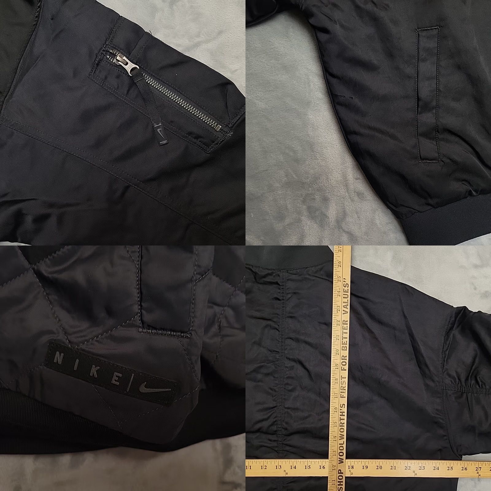 Nike Nike Jacket Men L Black Reversible Quilted Bomber MA1 Flight Streetwear Techwear Size US L / EU 52-54 / 3 - 8 Thumbnail