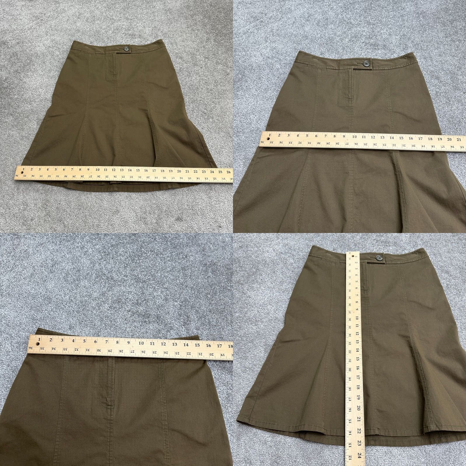 Ann Taylor Ann Taylor Skirt Petites 4P Brown Knee Length Mermaid Stretch Women Size 27" / US 4 / IT 40 - 8 Thumbnail