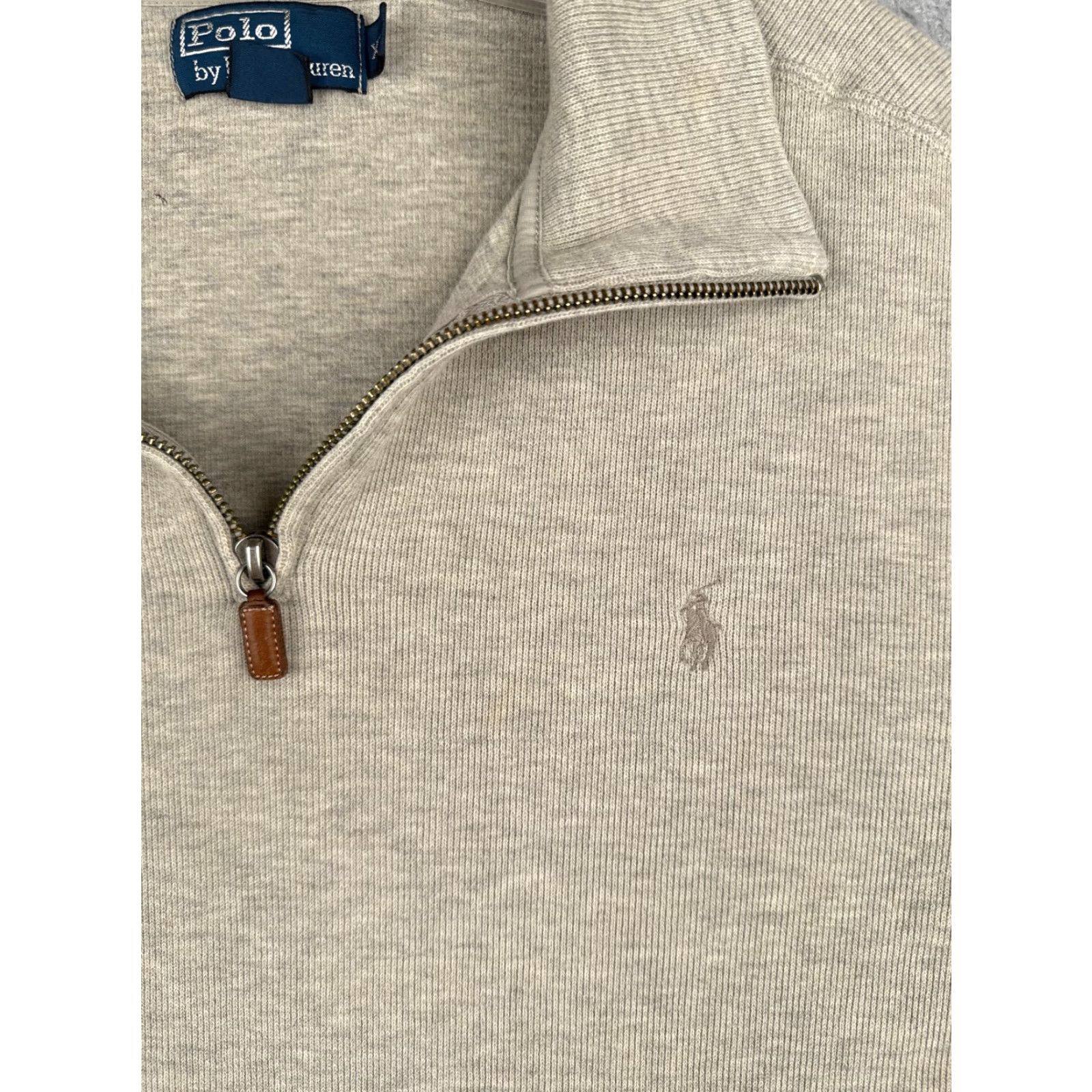 Ralph Lauren VINTAGE Polo Ralph Lauren Sweater Shirt Adult XL Gray 44" Chest 1/4 Zip Mock Neck Golf Casual Mens Size US XL / EU 56 / 4 - 6 Thumbnail