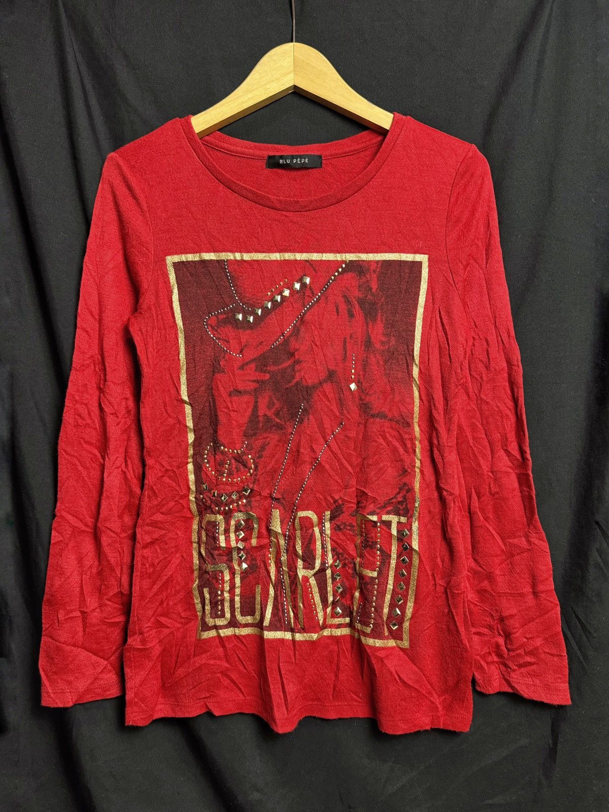 Hysteric Glamour × If Six Was Nine × Japanese Brand Gothic 2000's Blu Pepe Poem Long Sleeve Size US S / EU 44-46 / 1 - 1 Thumbnail