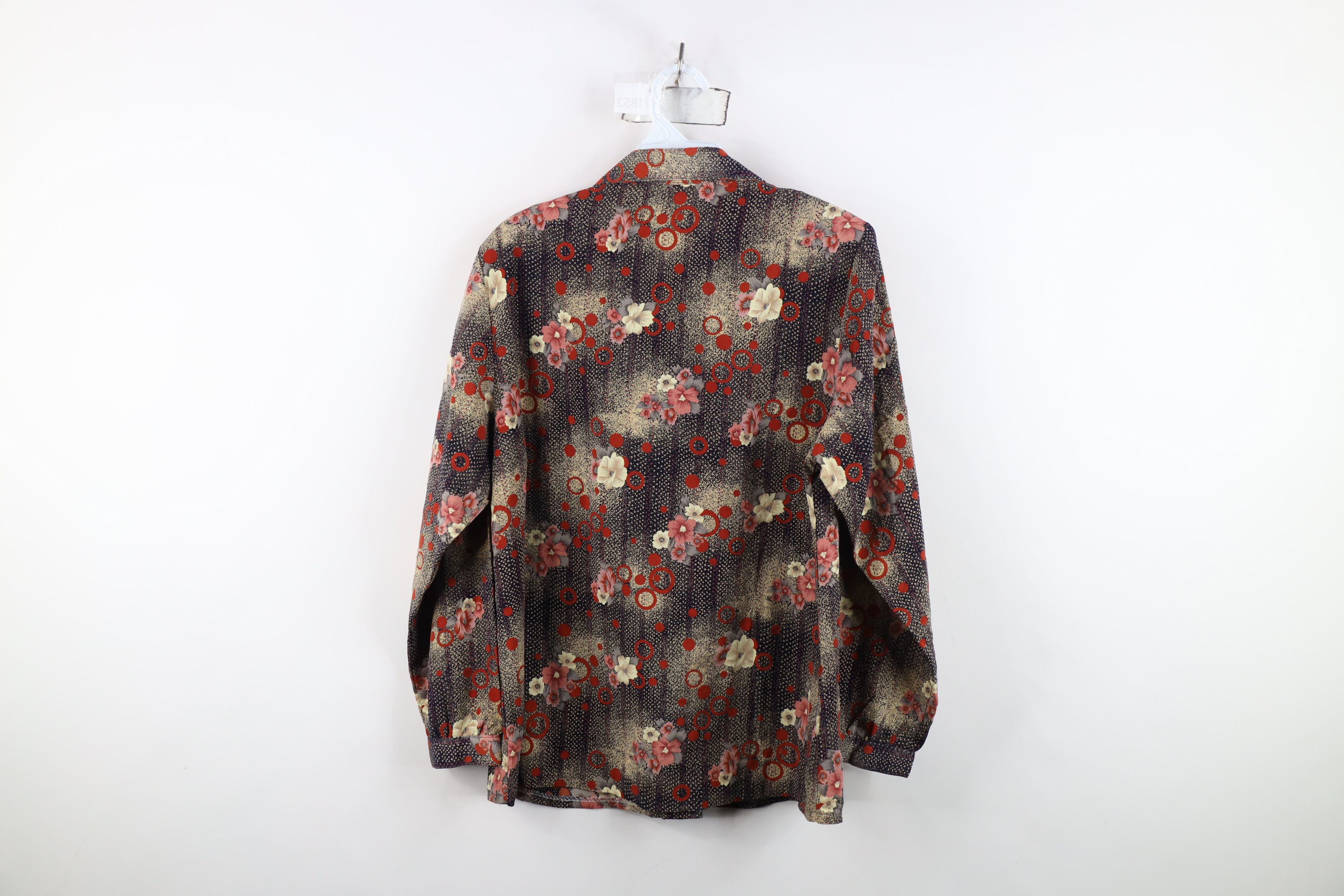 Vintage Vintage 60s 70s Streetwear Flower Collared Button Shirt USA Size L / US 10 / IT 46 - 8 Thumbnail