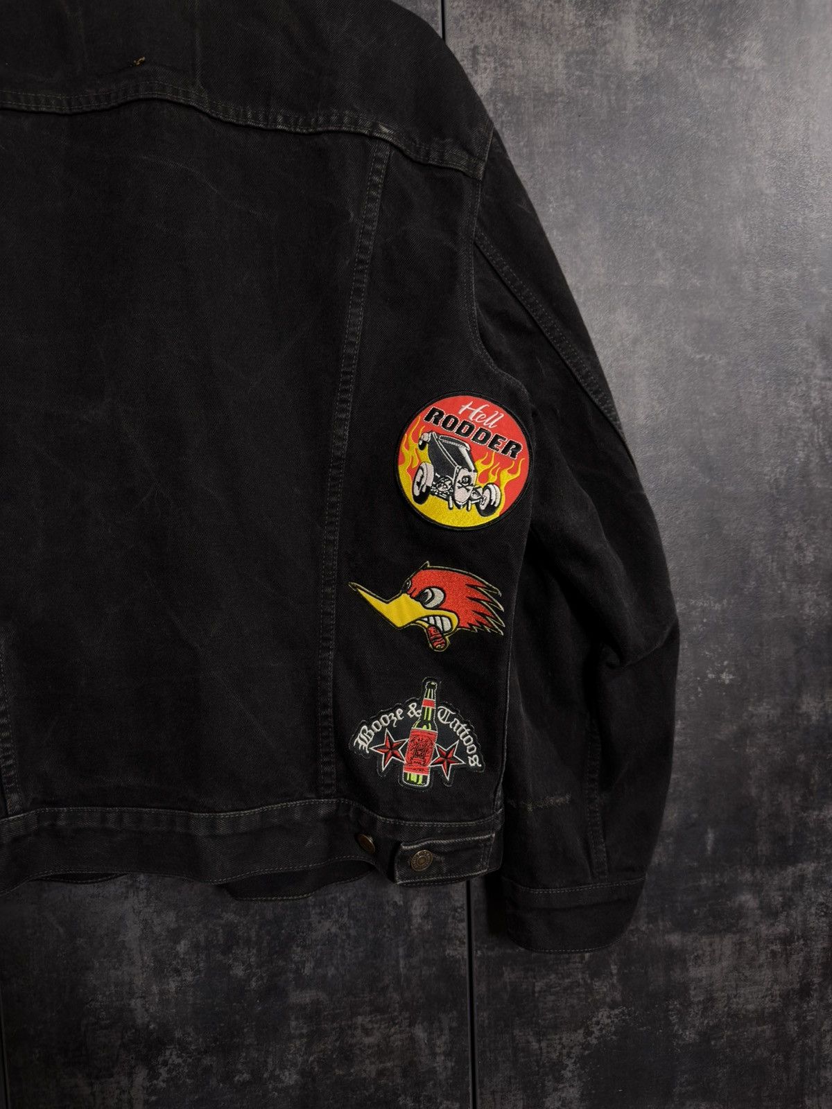 Levi's Vinatge 80s Levis Patched Washed Denim Jacket Acne Hedi Raf Size US L / EU 52-54 / 3 - 13 Thumbnail