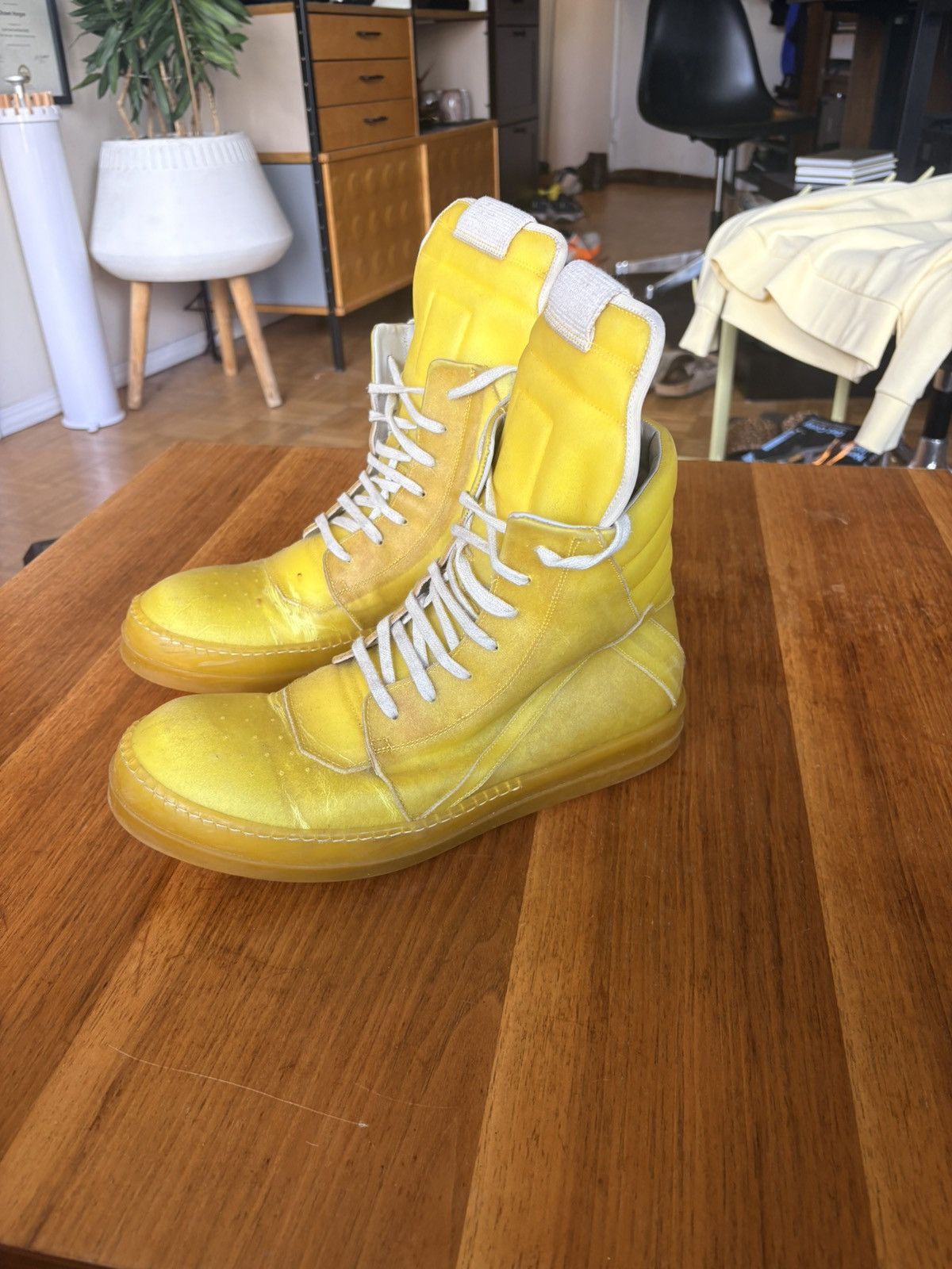Rick Owens Rick Owens Geobaskets - Yellow Size US 11 / EU 44 - 3 Thumbnail
