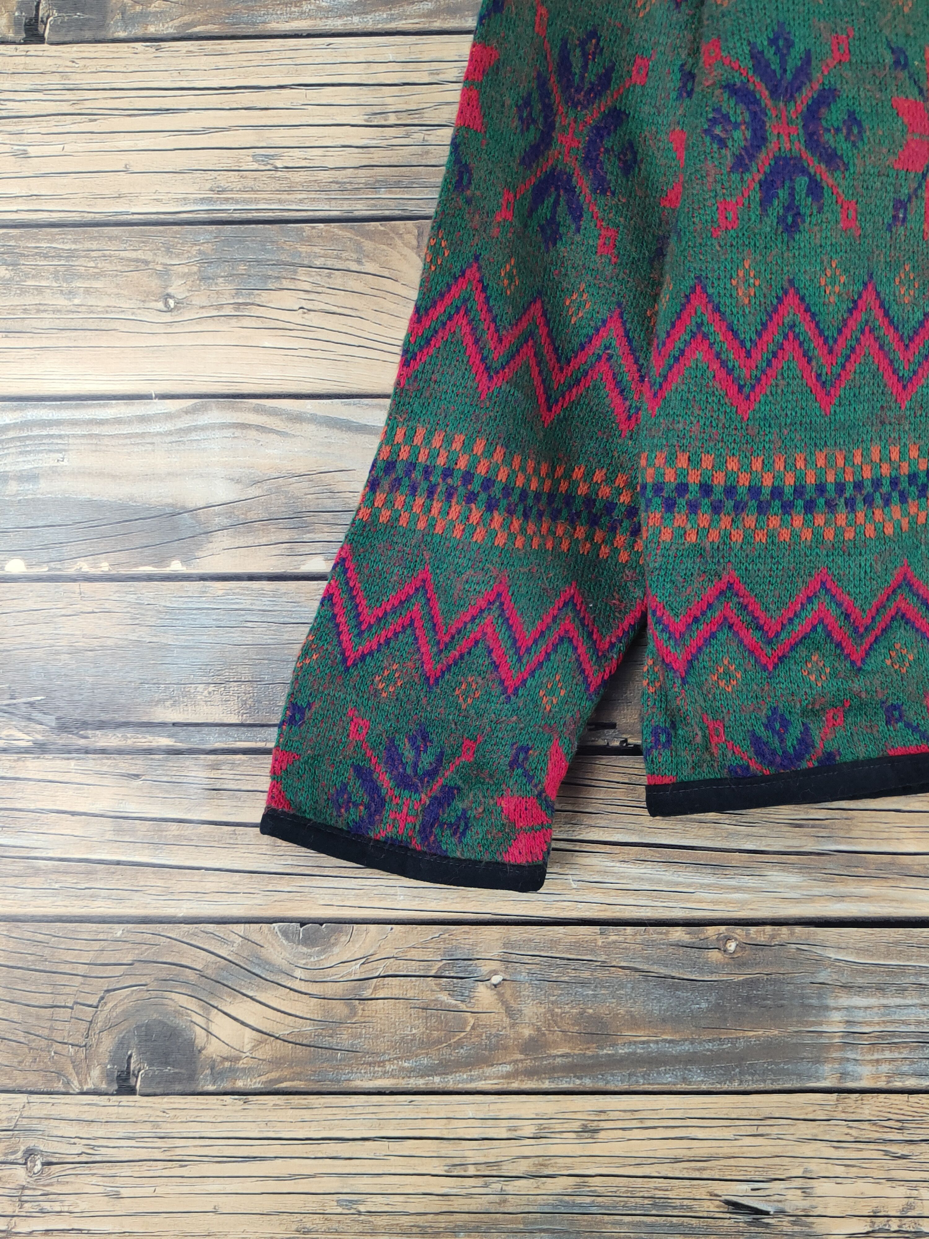 Japanese Brand Estemarl Green Knitwear Cardigan #W2161 Size S / US 4 / IT 40 - 4 Thumbnail