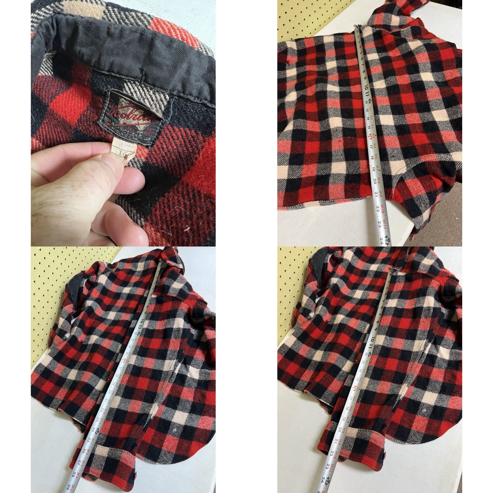 Vintage VINTAGE Woolrich Shirt Buffalo Plaid Heavy Wool Shirt Red Black USA M Size US M / EU 48-50 / 2 - 8 Thumbnail