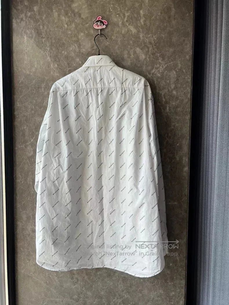 Balenciaga Balenciaga All-over Logo Shirt. Size US M / EU 48-50 / 2 - 2 Thumbnail