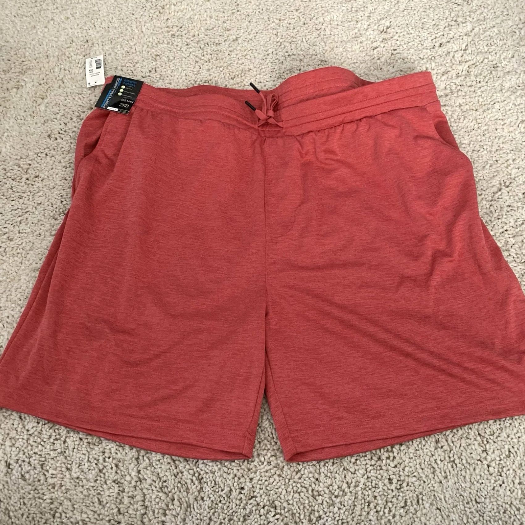 Roundtree & Yorke Roundtree Yorke Performance Shorts Mens 2XB Extreme Comfort Wicking NEW Red Athletic Big Size US 39 - 3 Thumbnail