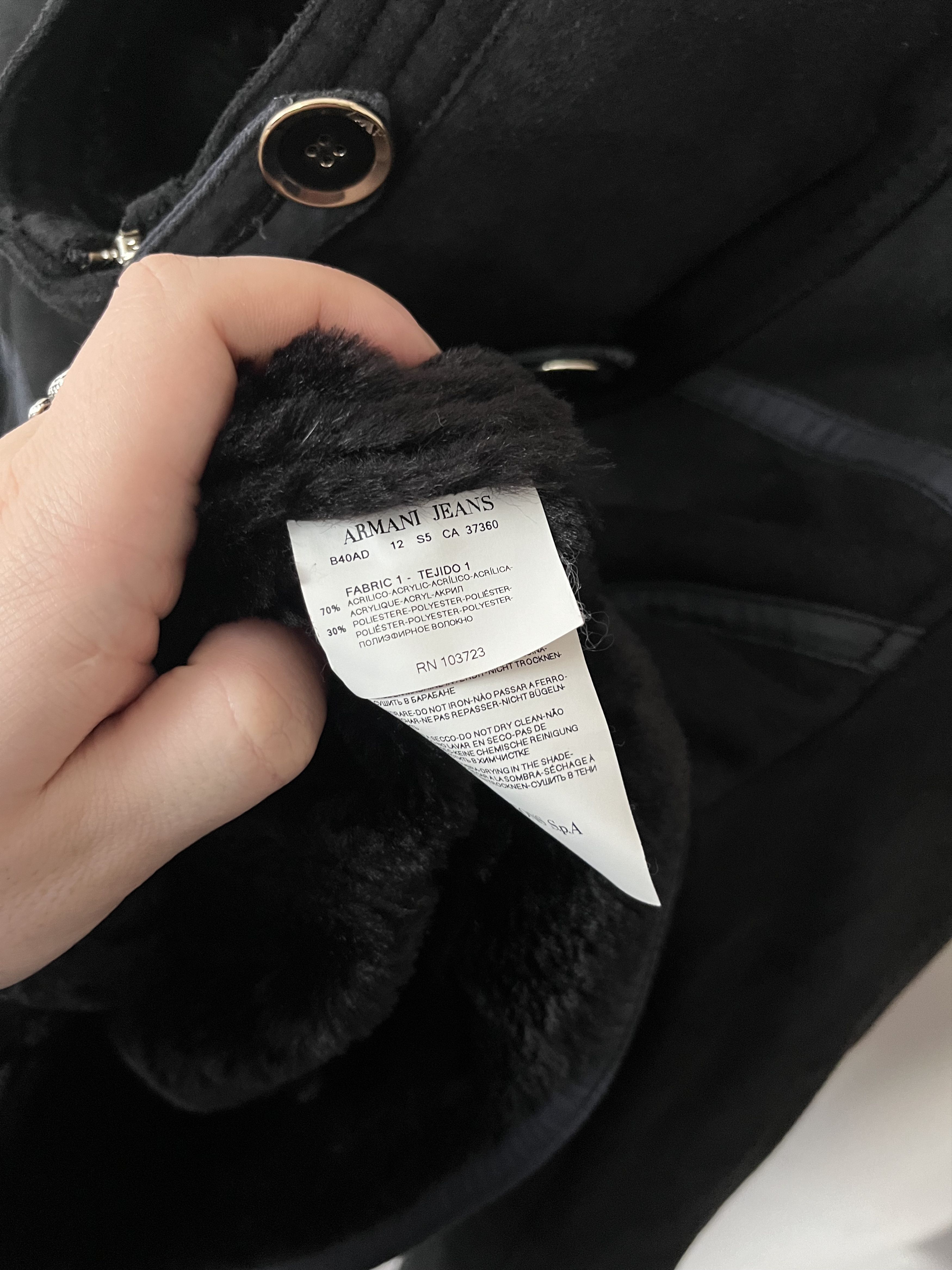 Armani Vintage Armani Jeans Faux Shearling Aviator Jacket Size M / US 6-8 / IT 42-44 - 9 Thumbnail