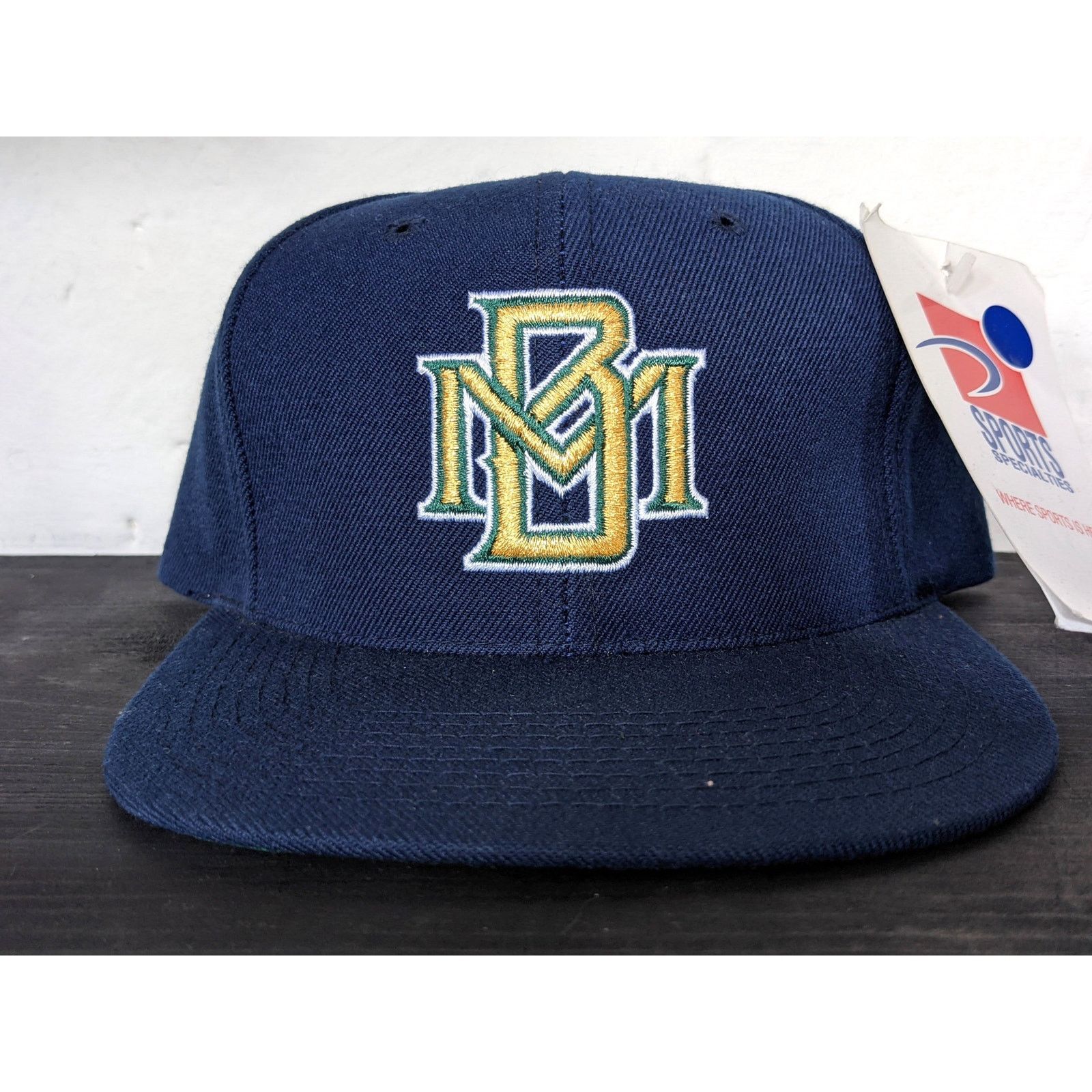MLB × Sports Specialties NEW Milwaukee Brewers 1994-96 snapback hat navy Team MLB vtg Size ONE SIZE - 2 Thumbnail