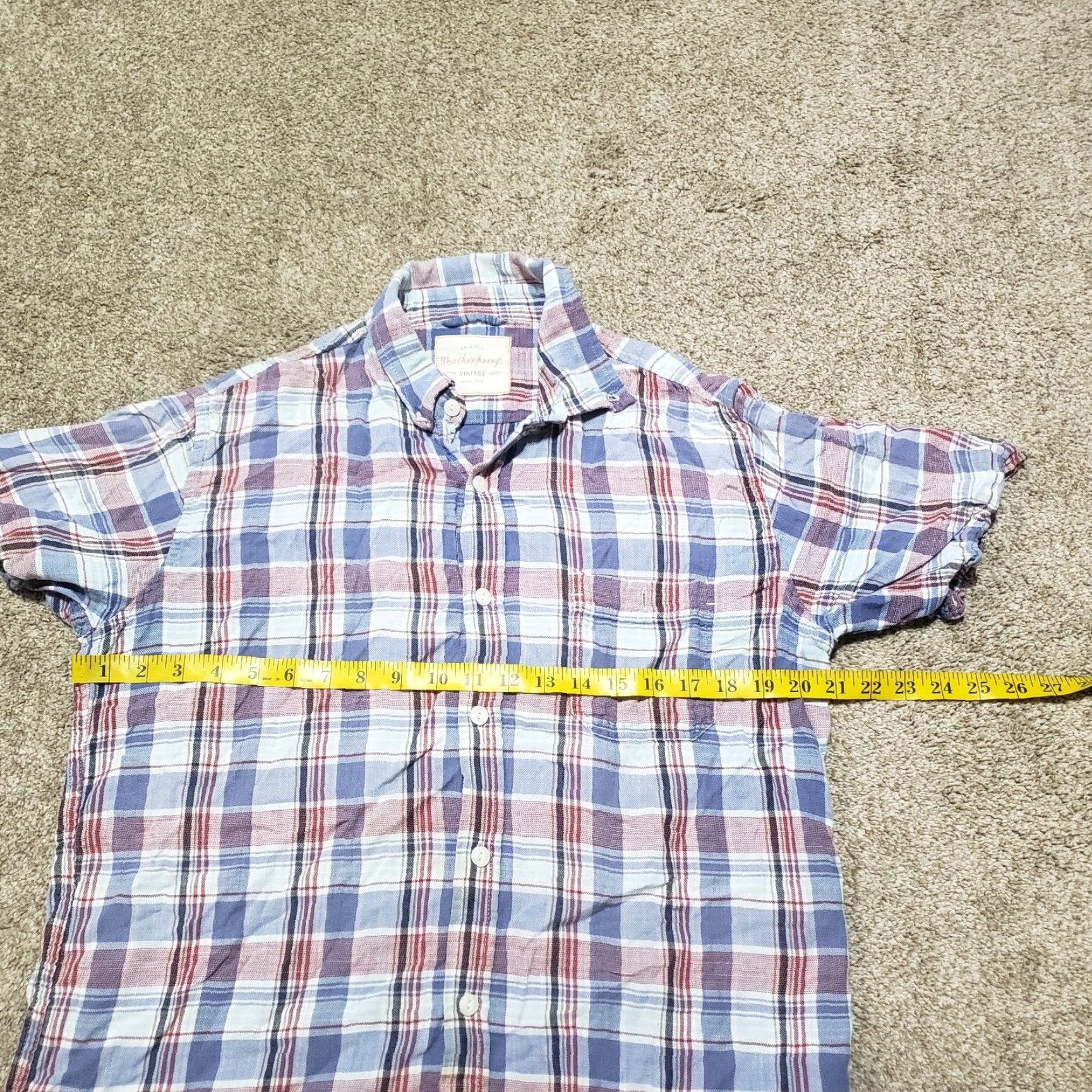 Weatherproof Weatherproof Shirt Adult Men XL Multicolor Plaid Button-Up Casual Cotton Flannel Short Sleeve Mens Size US XL / EU 56 / 4 - 4 Thumbnail
