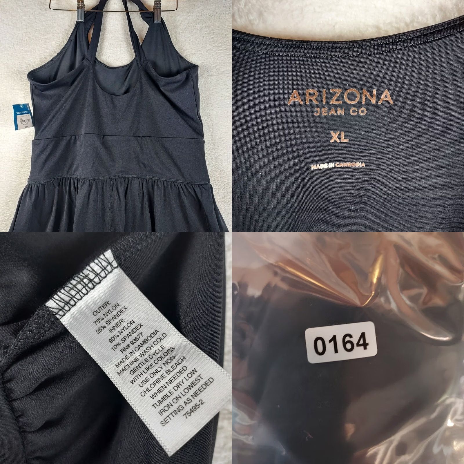 Vintage Arizona Jean Co. Women’s XL Black Skort Romper One-Piece Playsuit NWT Activewear Size 40" / US 18 - 8 Thumbnail