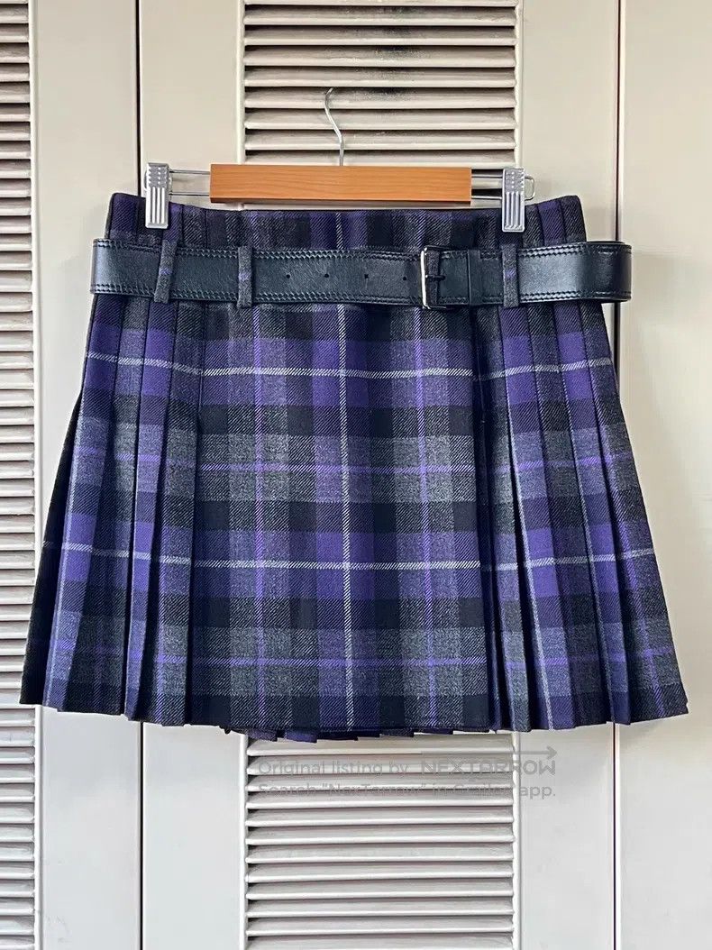 Dior Dior Plaid pleated skirt Size 24" / US 00 / IT 34 - 1 Thumbnail