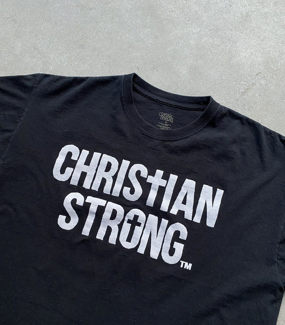 Japanese Brand × Vintage vintage Y2K JESUS CHRIST CHRISTIAN Strong spellout t-shirt Size US XL / EU 56 / 4 - 6 Thumbnail