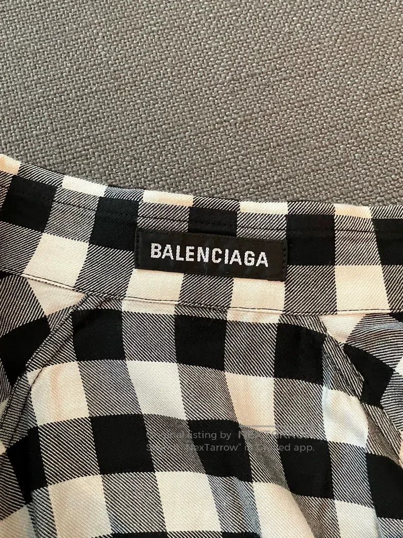 Balenciaga Balenciaga Black and white checkered long-sleeve shirt, si Size XS / US 0-2 / IT 36-38 - 4 Thumbnail