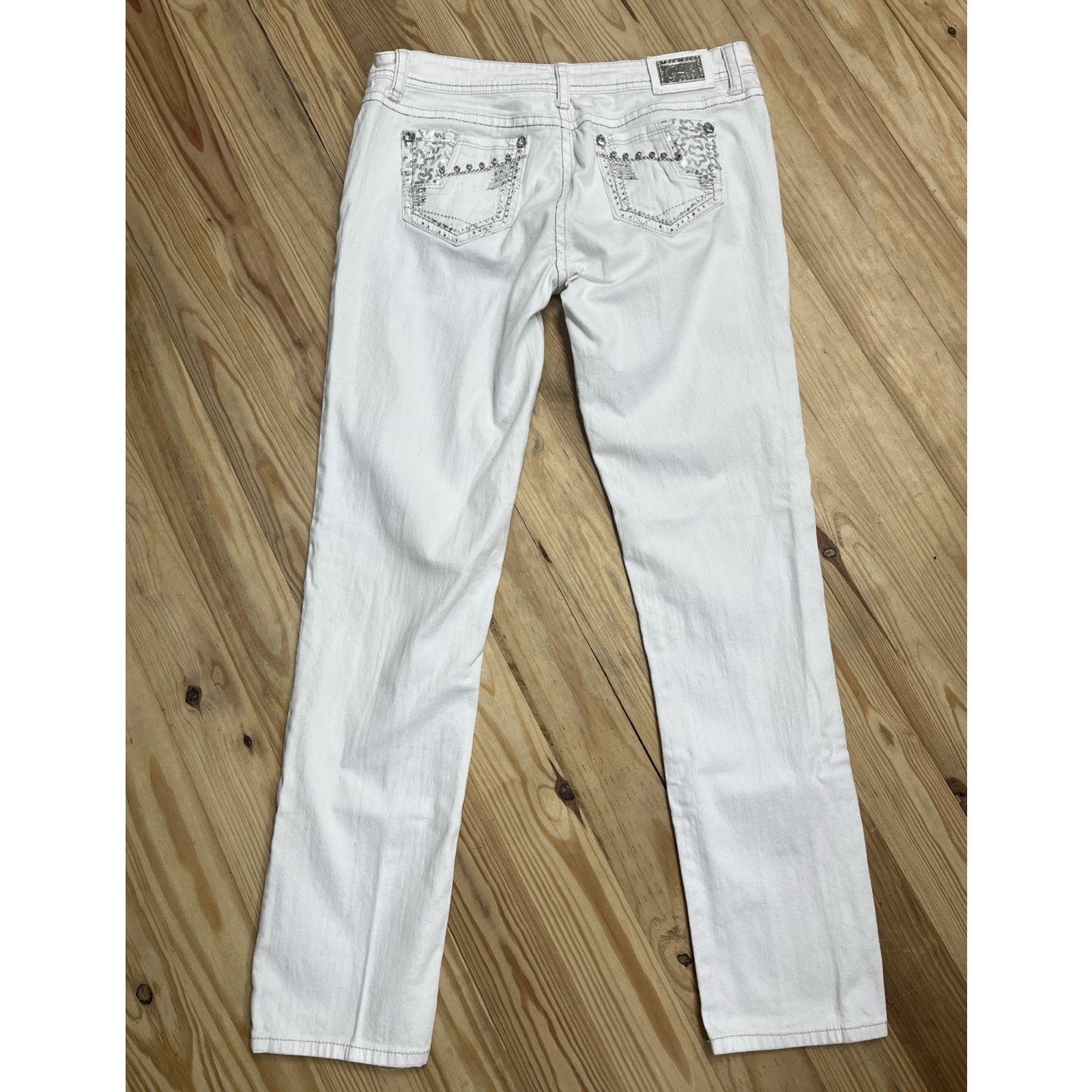 Grace in LA GRACE In LA-Straight Jeans Rhinestones Women's Sz 13 Size 36" / US 14 / IT 50 - 2 Thumbnail