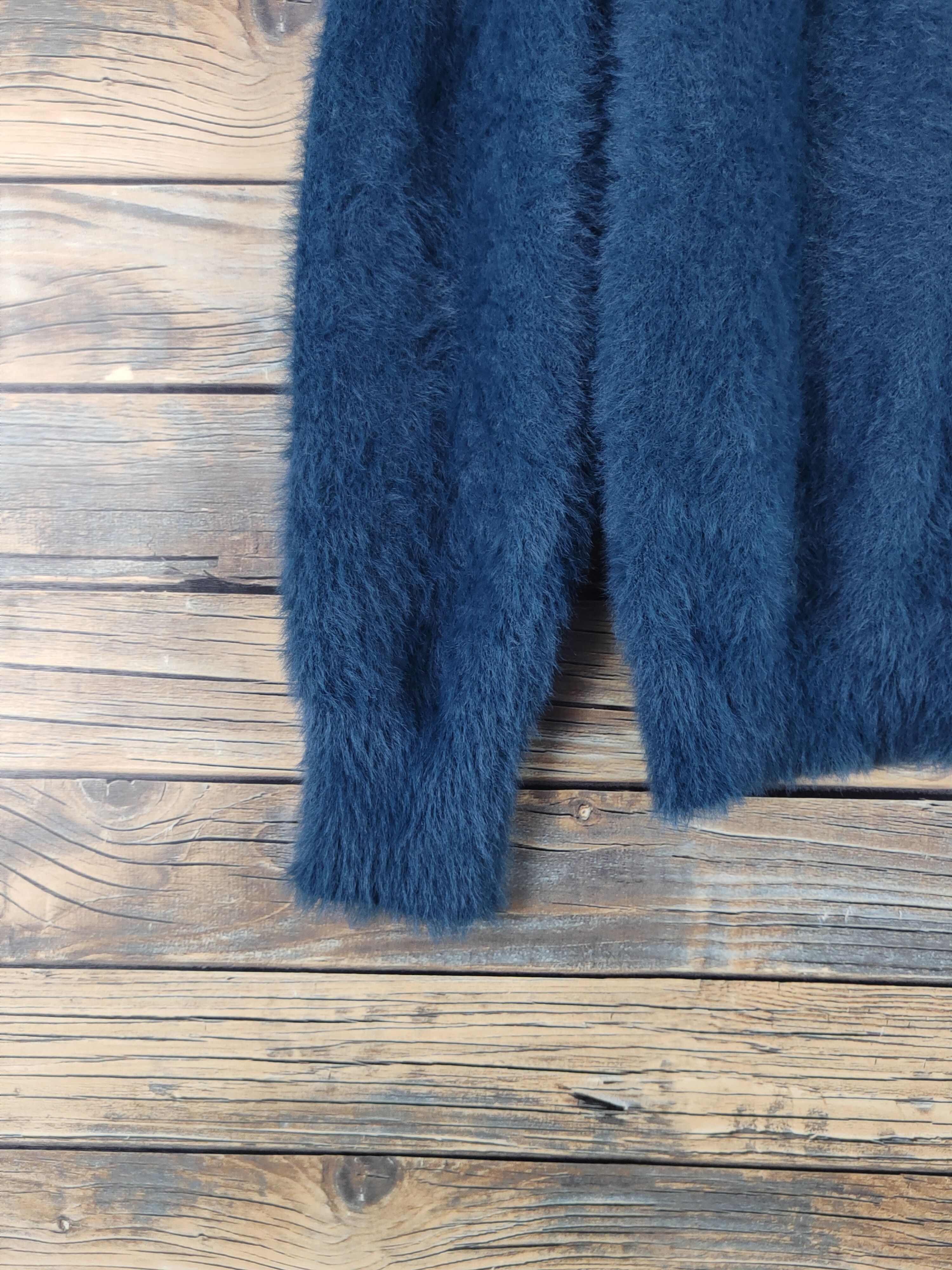 Homespun Knitwear Japan Dark Blue Fur shaggy Mohair Knitwear #W2166 Size M / US 6-8 / IT 42-44 - 4 Thumbnail
