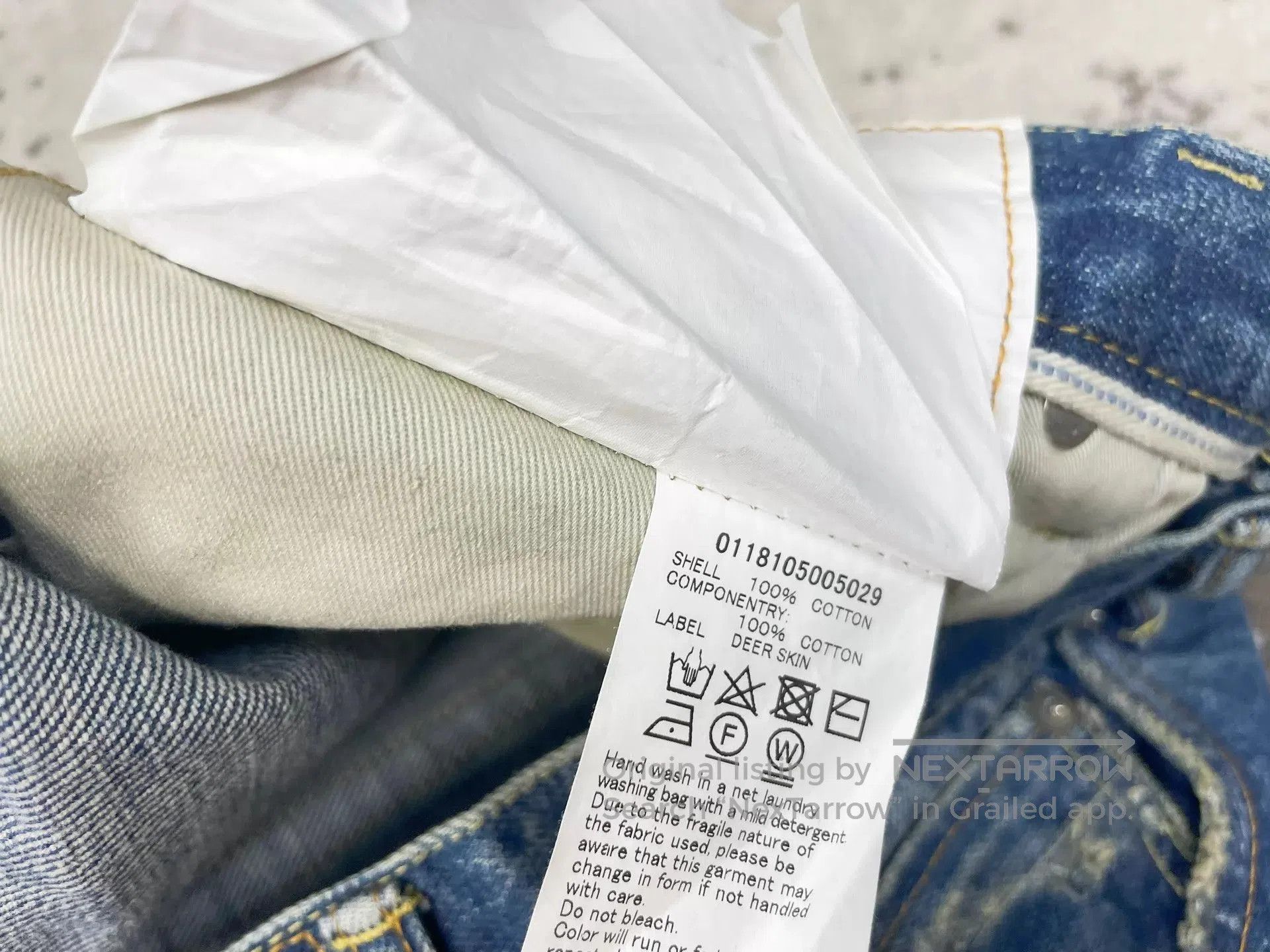 Visvim Blue Distressed Denim Jeans with Patch Detail. Size US 32 / EU 48 - 9 Thumbnail
