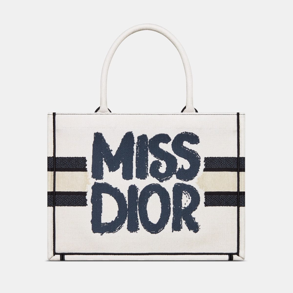 Dior o1bcso1str0226 Size:OS/Medium Book Tote in White/Blue Size ONE SIZE - 4 Thumbnail