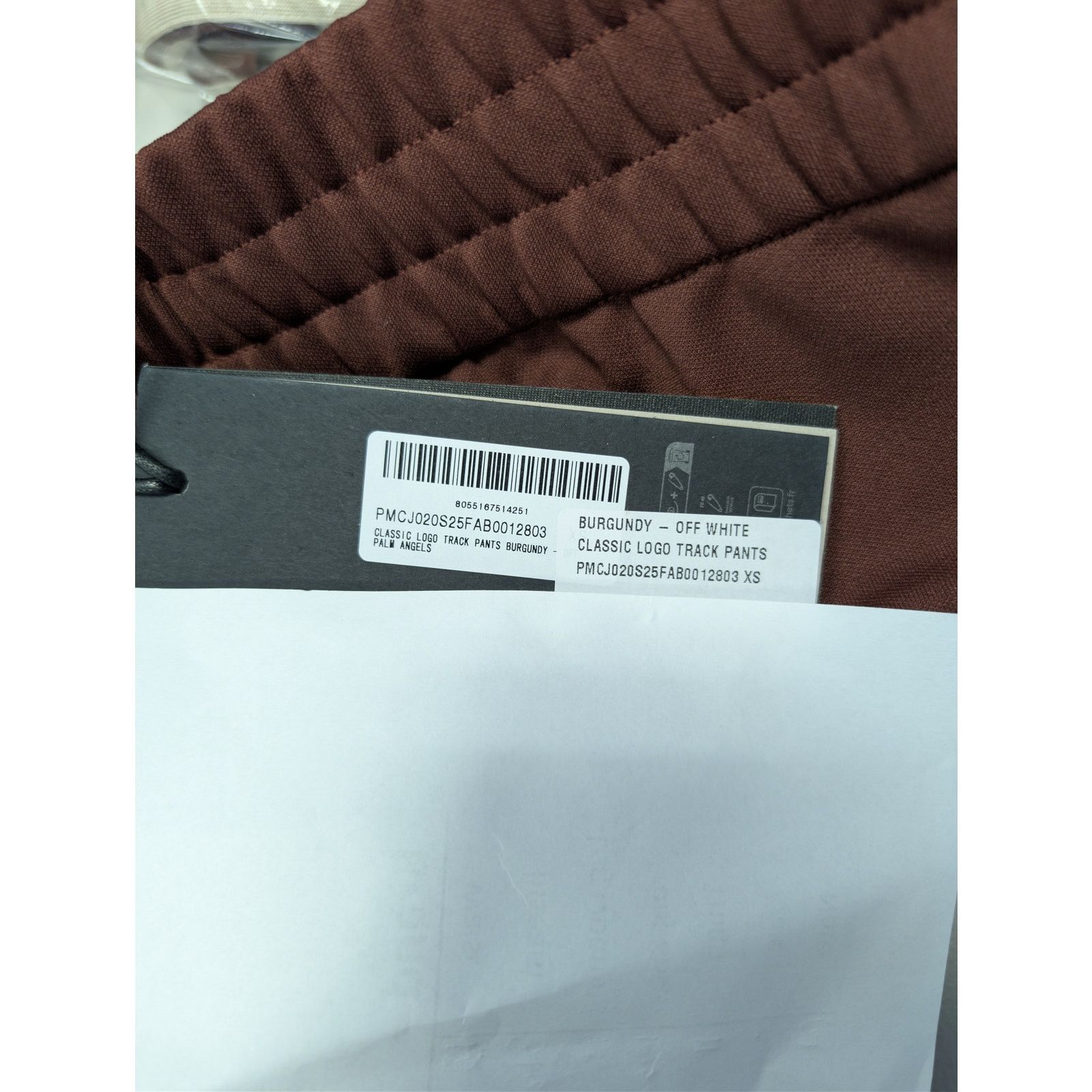 Palm Angels o1rshd1 Classic Logo Track Pants in Burgundy / Off White Size US 28 / EU 44 - 22 Thumbnail