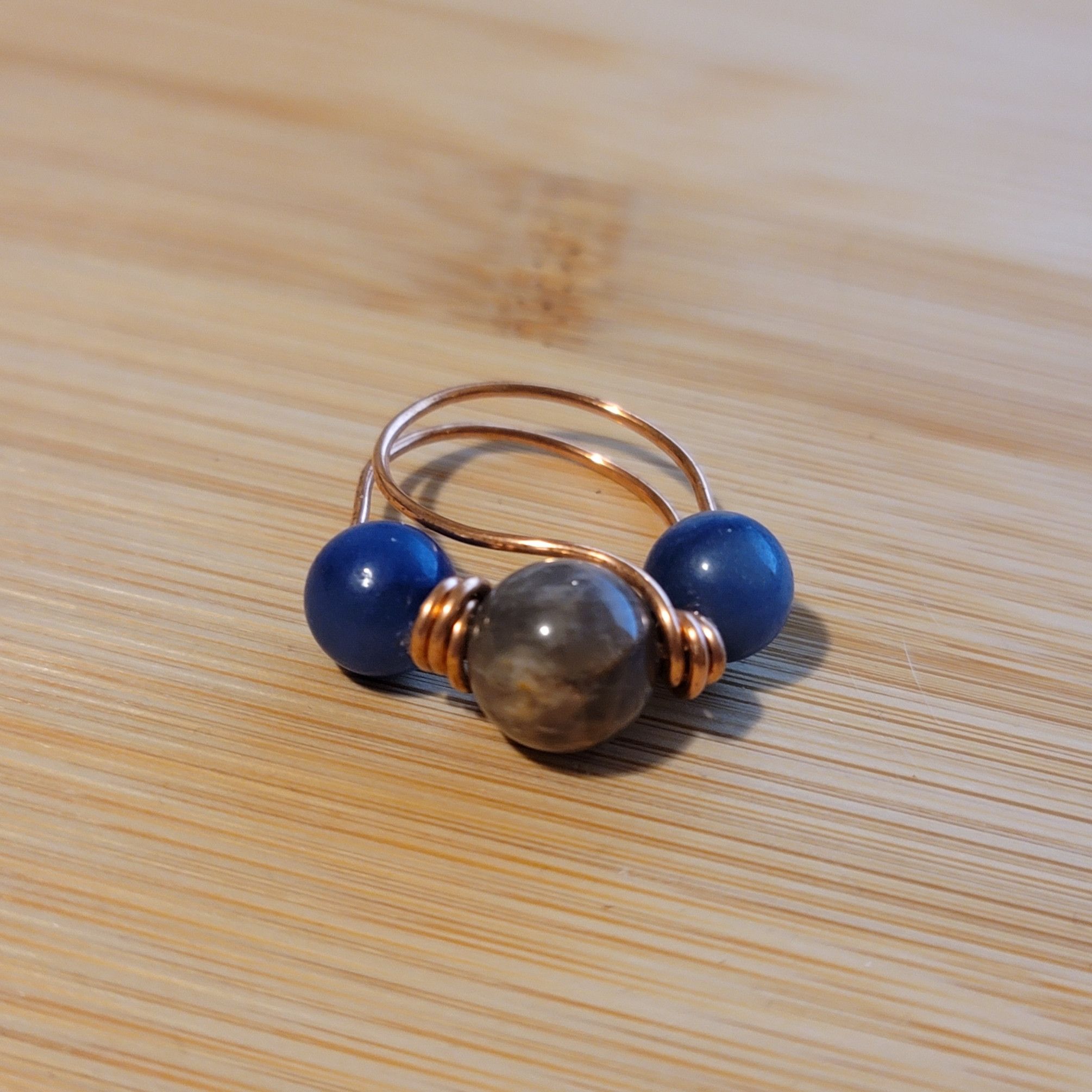 Handmade Handmade Sunstone Aventurine Copper Ring Size ONE SIZE - 2 Thumbnail