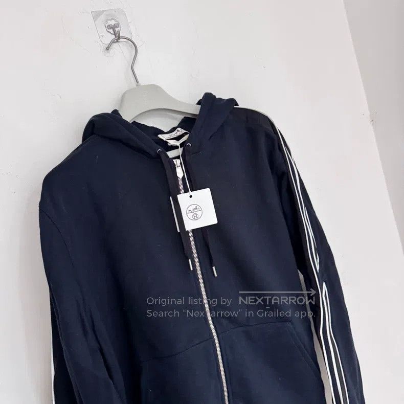 Hermes Hermes Dark blue zip-up sweatshirt Size M / US 6-8 / IT 42-44 - 2 Thumbnail