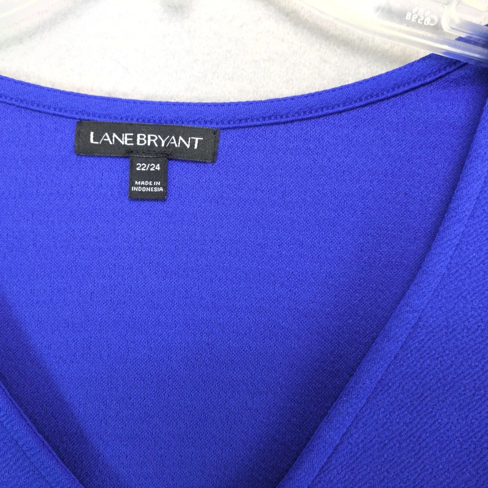 Other Lane Bryant Cobalt Blue Peplum Blouse Top Women's 22/24 Size 3XL / US 20-22 - 3 Thumbnail