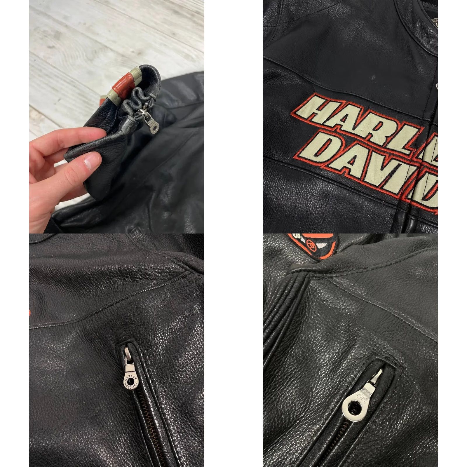 Harley Davidson VINTAGE Harley-Davidson Jacket Harley-Davidson Motorcycle Leather Jacket Biker 2XL Black Mens 90s Vintage Jacket Size US XXL / EU 58 / 5 - 10 Thumbnail